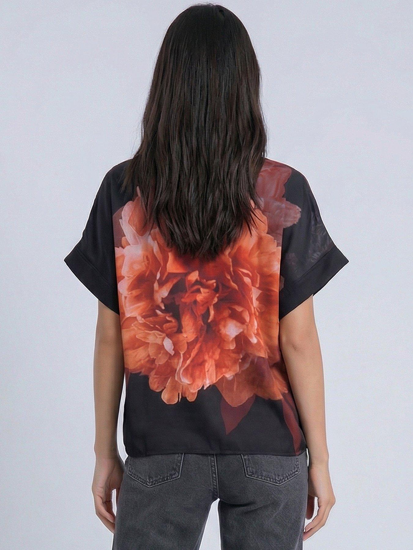  image of religion-taylor-oversized-blouse-orange