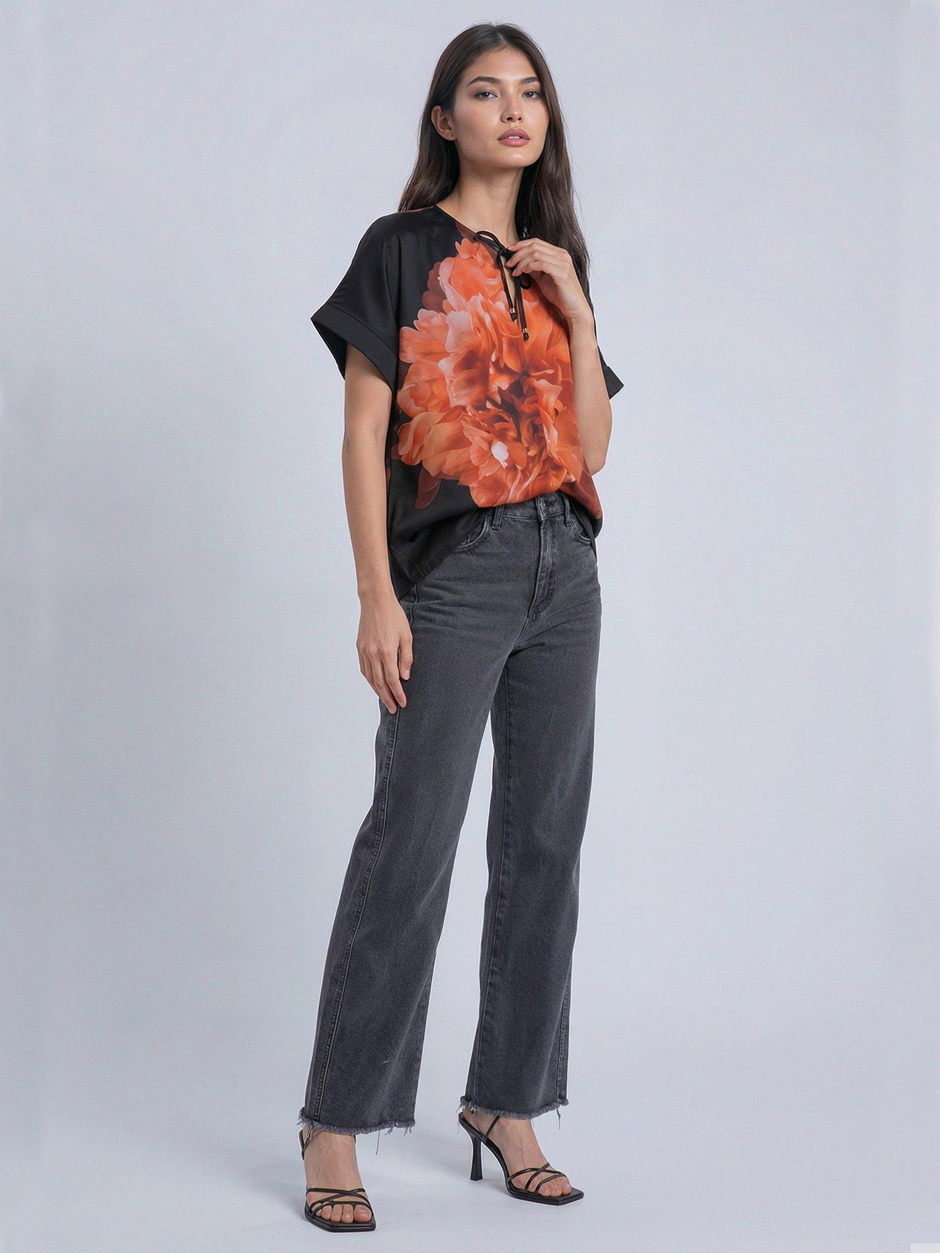  image of religion-taylor-oversized-blouse-orange