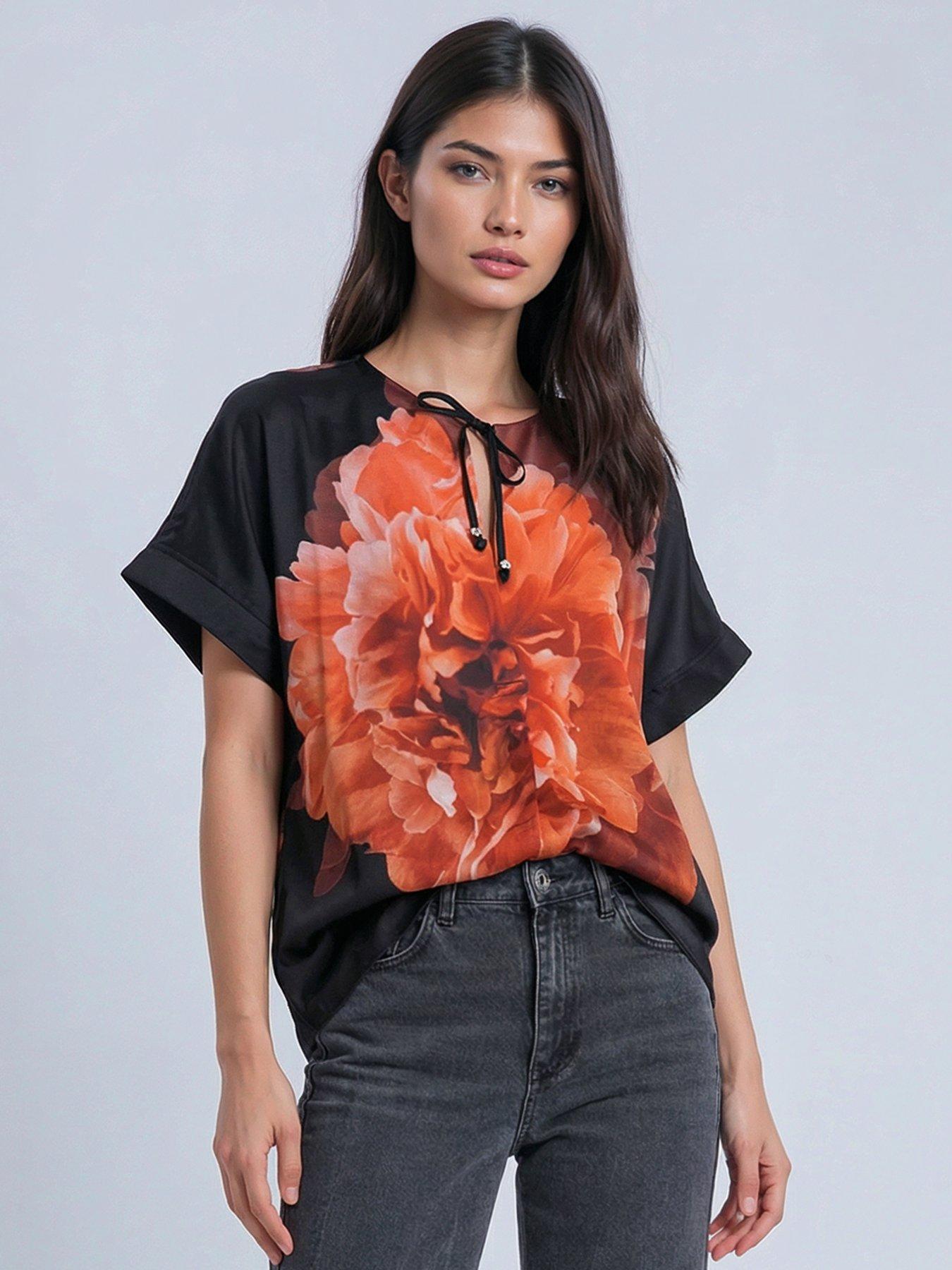  image of religion-taylor-oversized-blouse-orange