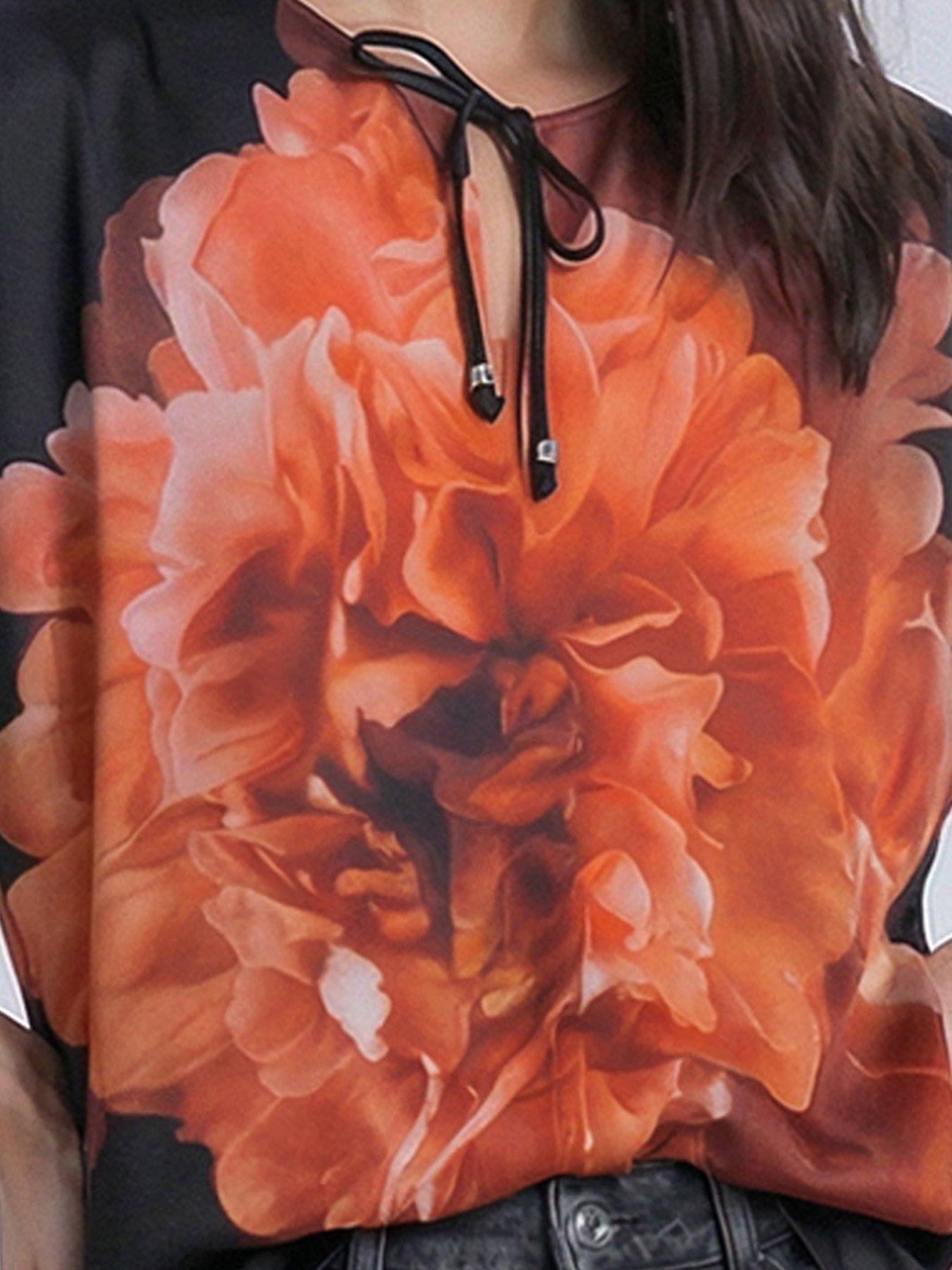  image of religion-taylor-oversized-blouse-orange
