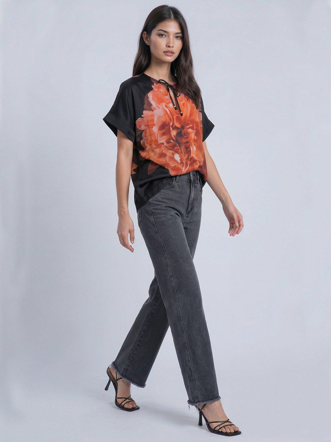  image of religion-taylor-oversized-blouse-orange