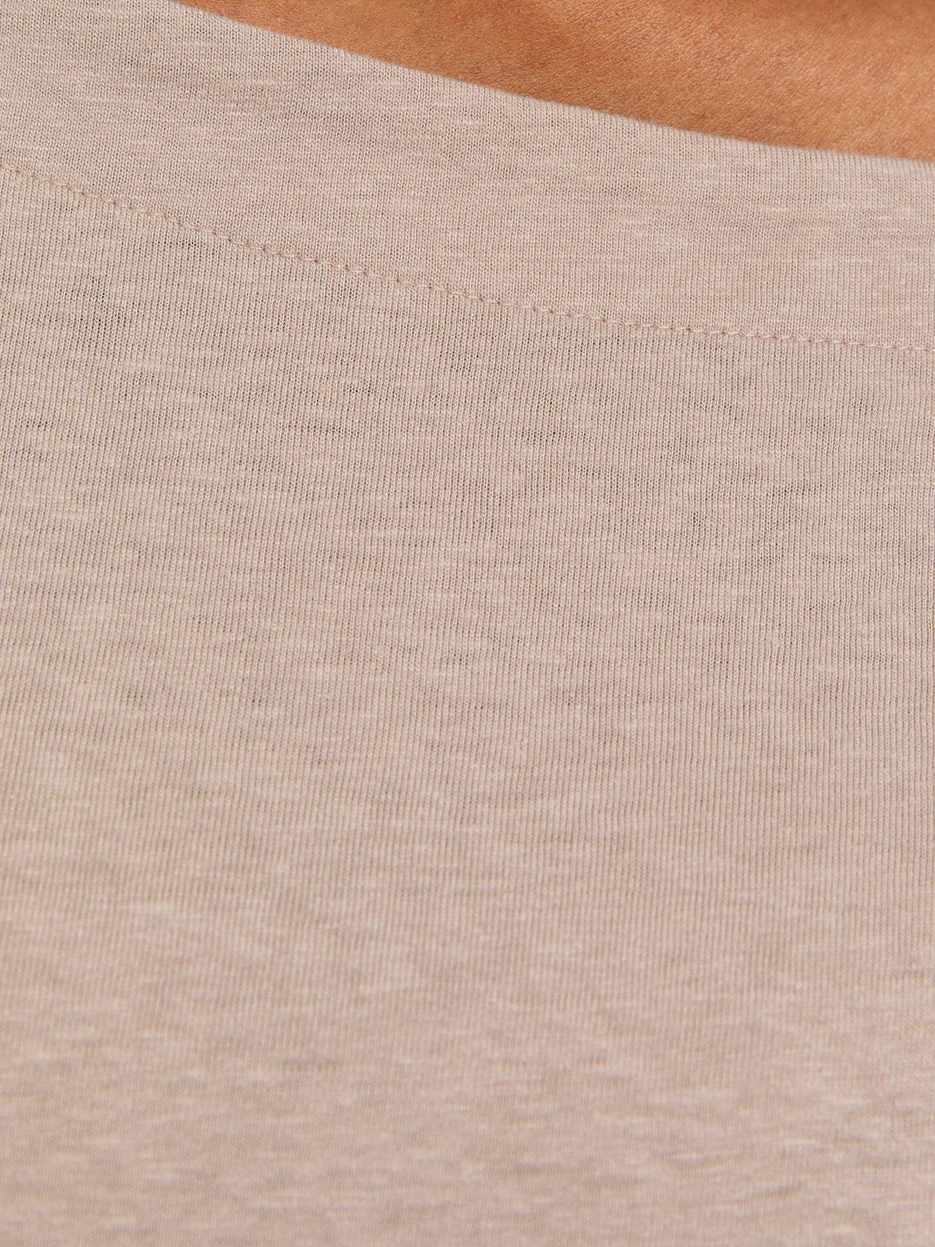 Image 5 of 5 of New Look Mink Textured Off The Shoulder T-Shirt - Brown