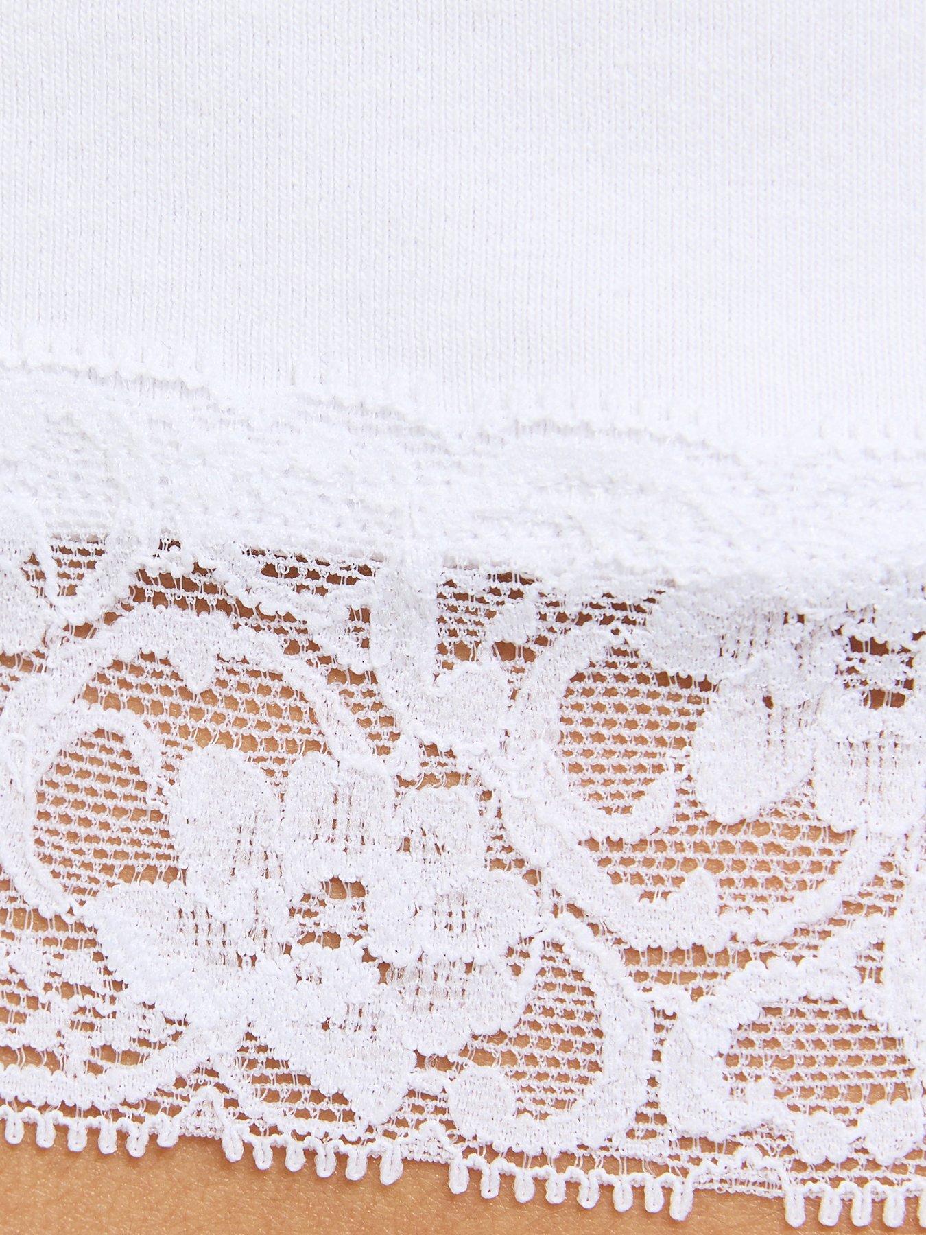  image of new-look-white-lace-hem-baby-tee