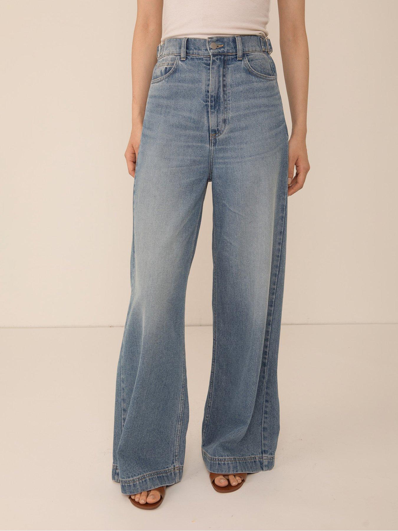 Image 3 of 4 of Vi.ve.re Lea Wide Leg Jeans - Light Blue