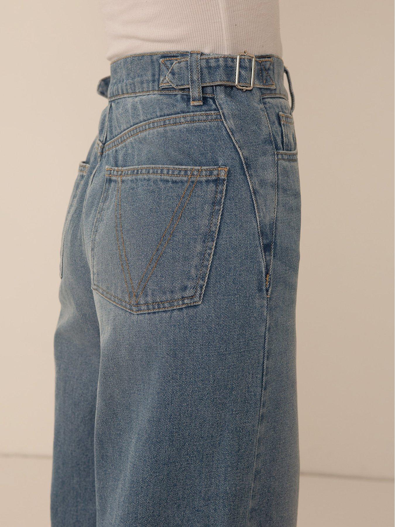 Image 4 of 4 of Vi.ve.re Lea Wide Leg Jeans - Light Blue