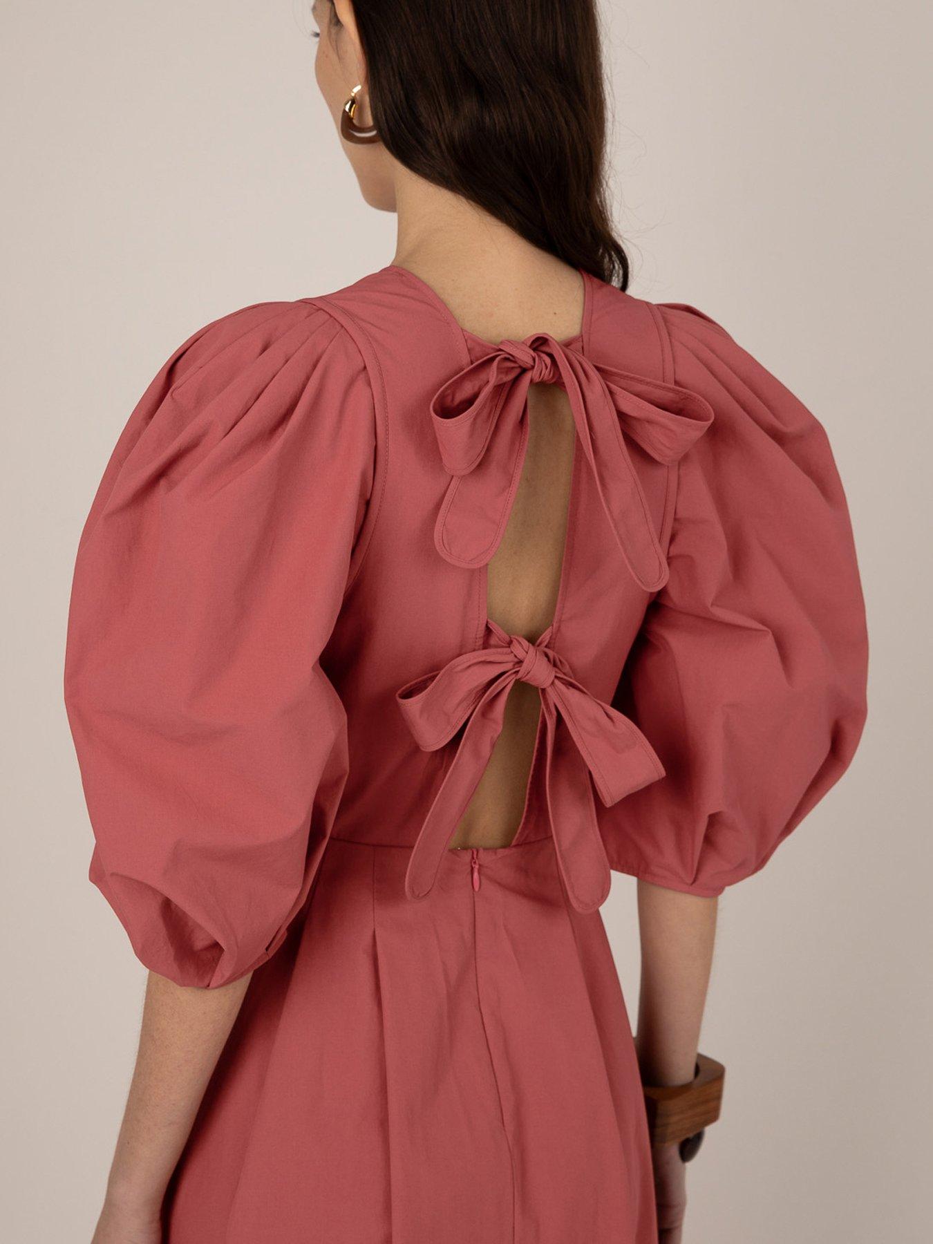 Image 3 of 4 of Vi.ve.re Colette Tie Back Dress
