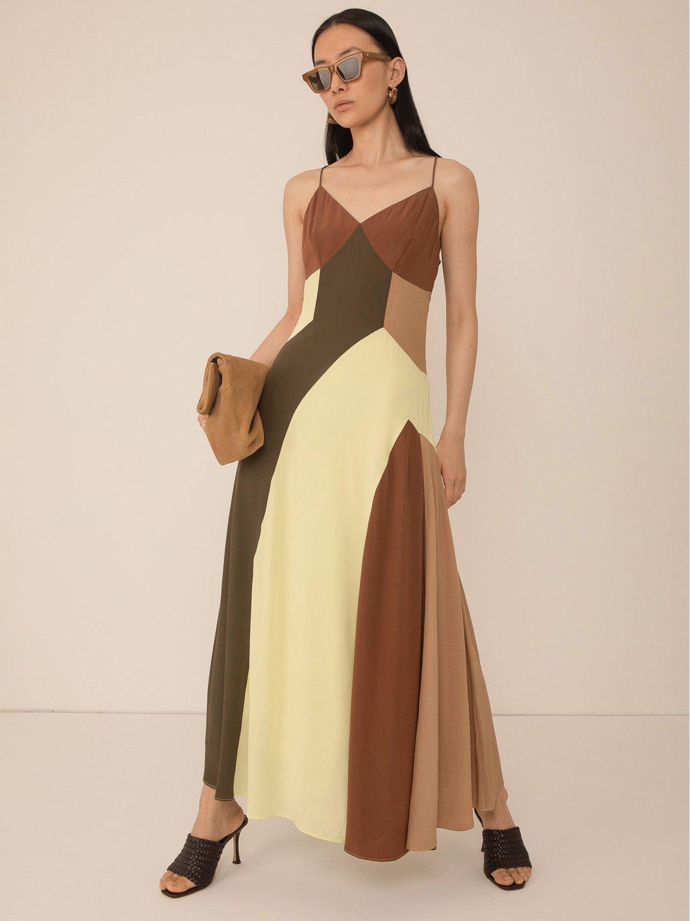 vivere-gisela-colour-block-dress-multi