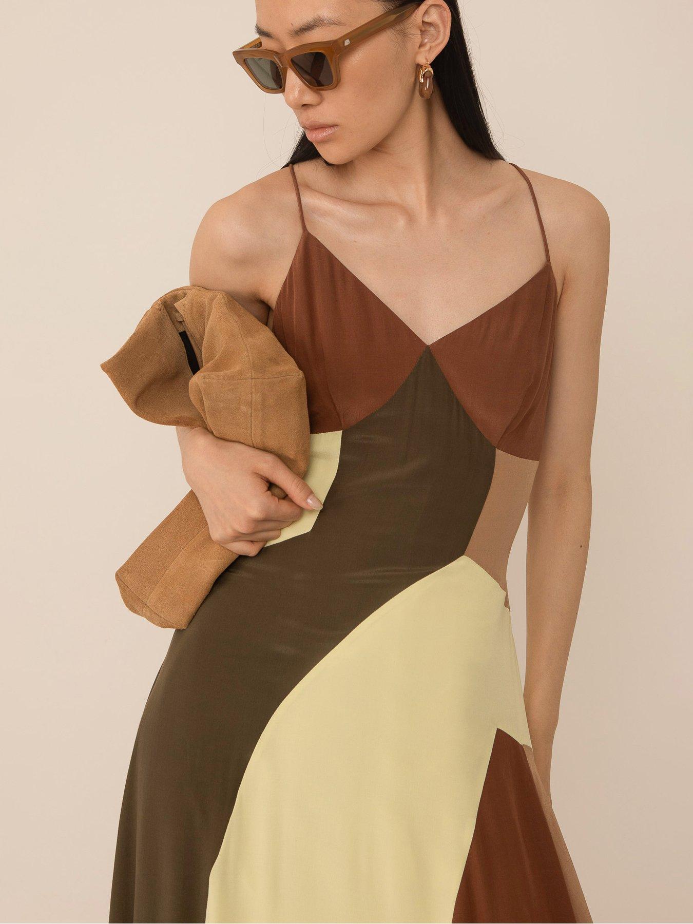 Image 3 of 4 of Vi.ve.re Gisela Colour Block Dress - Multi