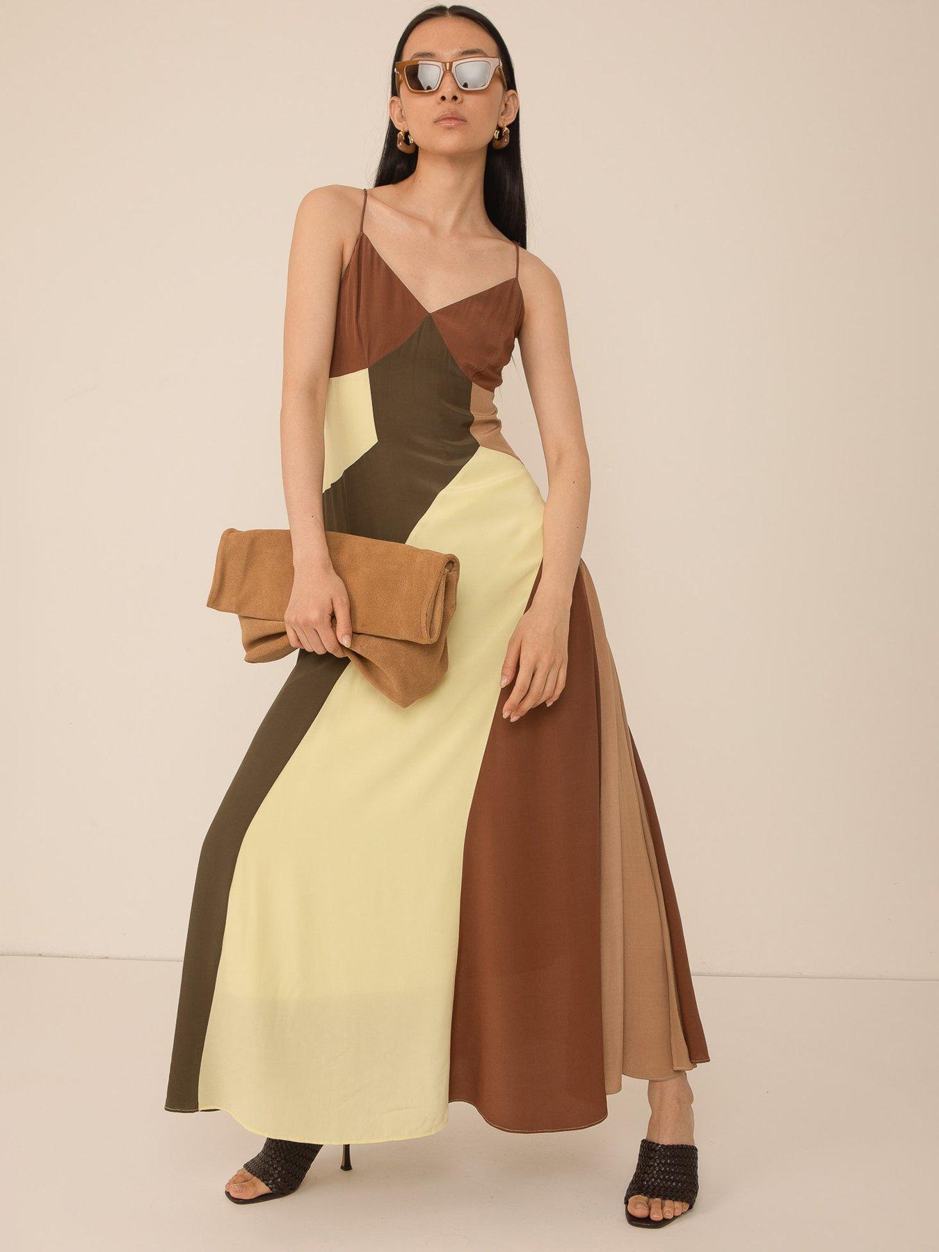 Image 4 of 4 of Vi.ve.re Gisela Colour Block Dress - Multi