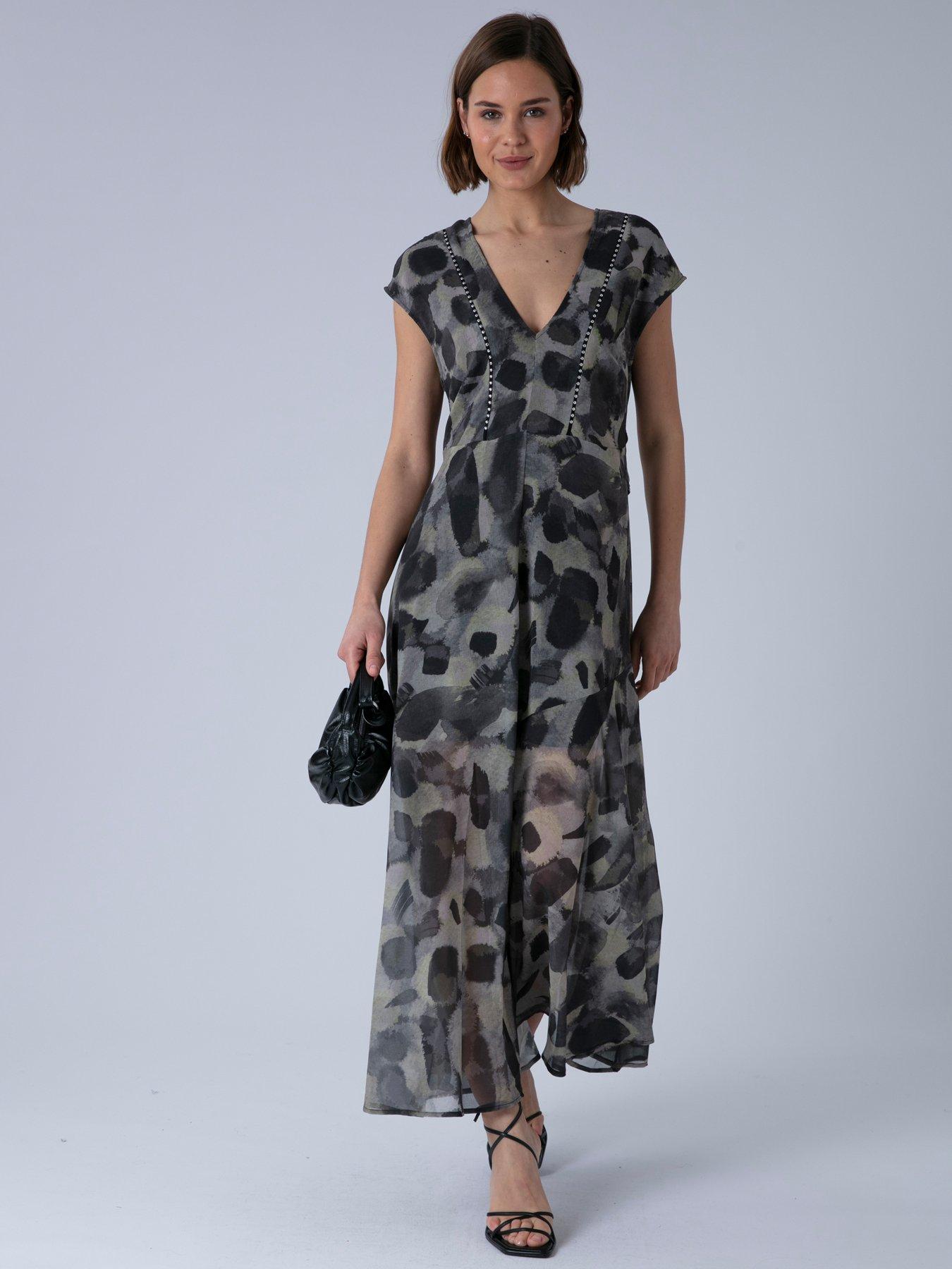 Religion Lilian Maxi V-Neck Occasion Dress - Yellow