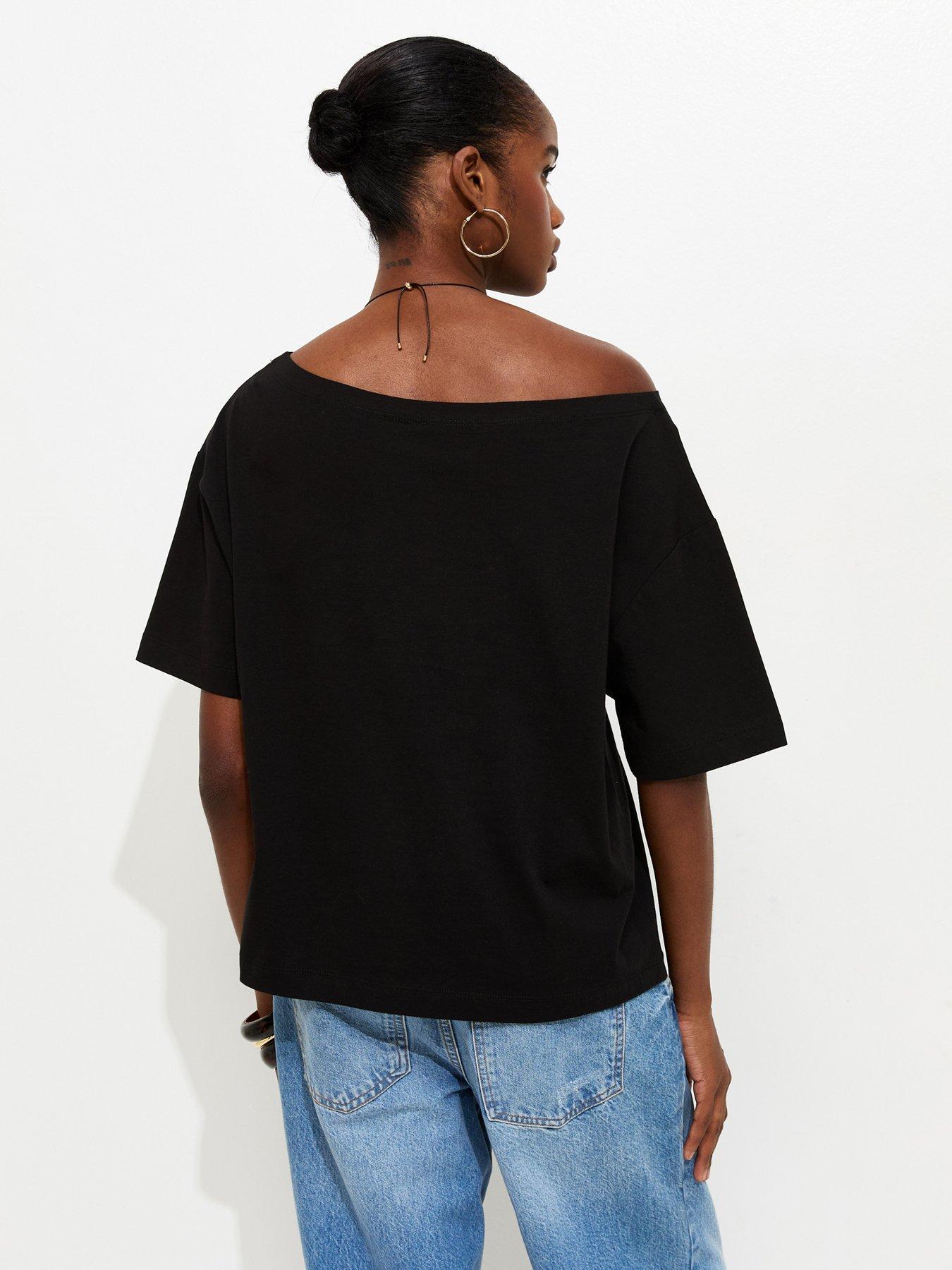  image of new-look-off-the-shoulder-top-black