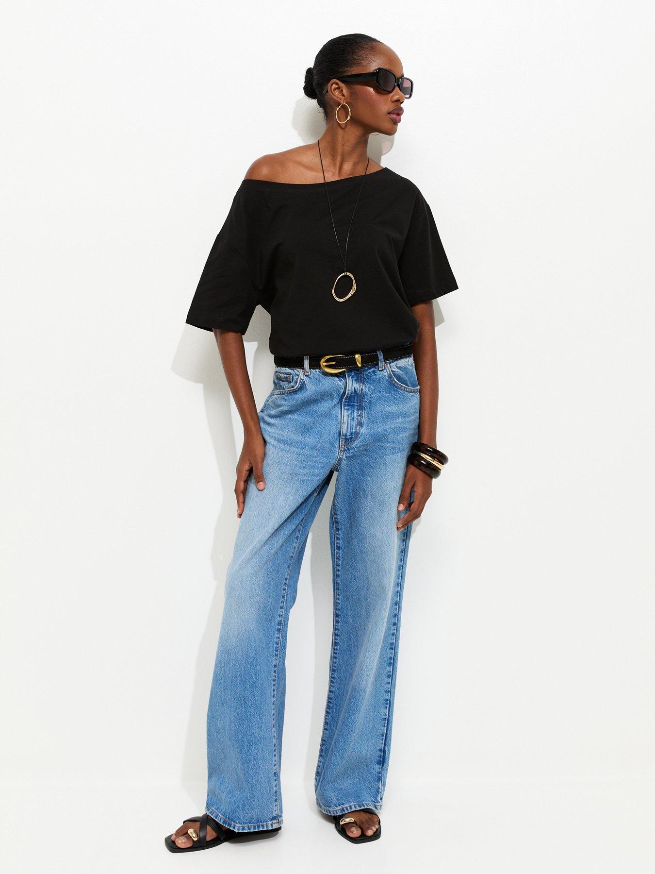  image of new-look-off-the-shoulder-top-black