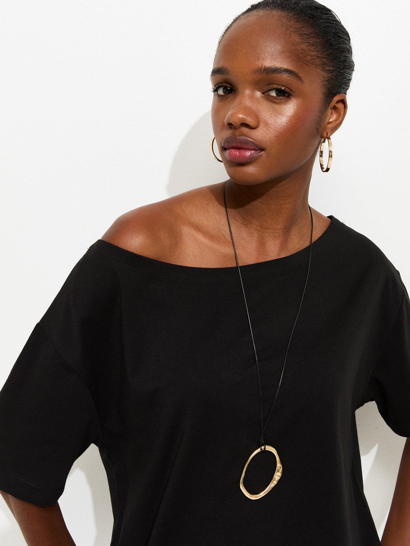  image of new-look-off-the-shoulder-top-black