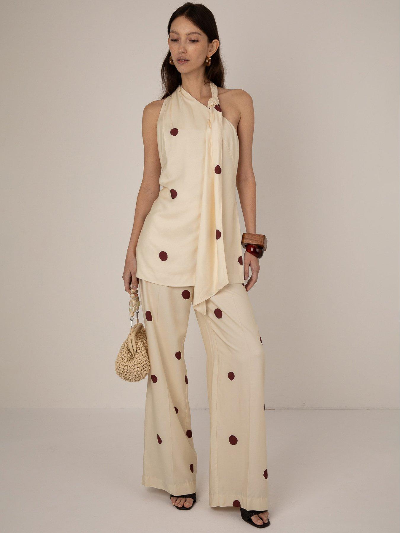 vivere-suzanna-spot-trouser-cream