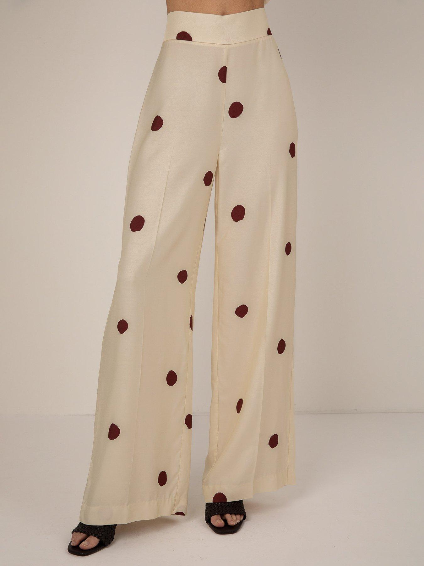 Image 2 of 4 of Vi.ve.re Suzanna Spot Trouser - Cream