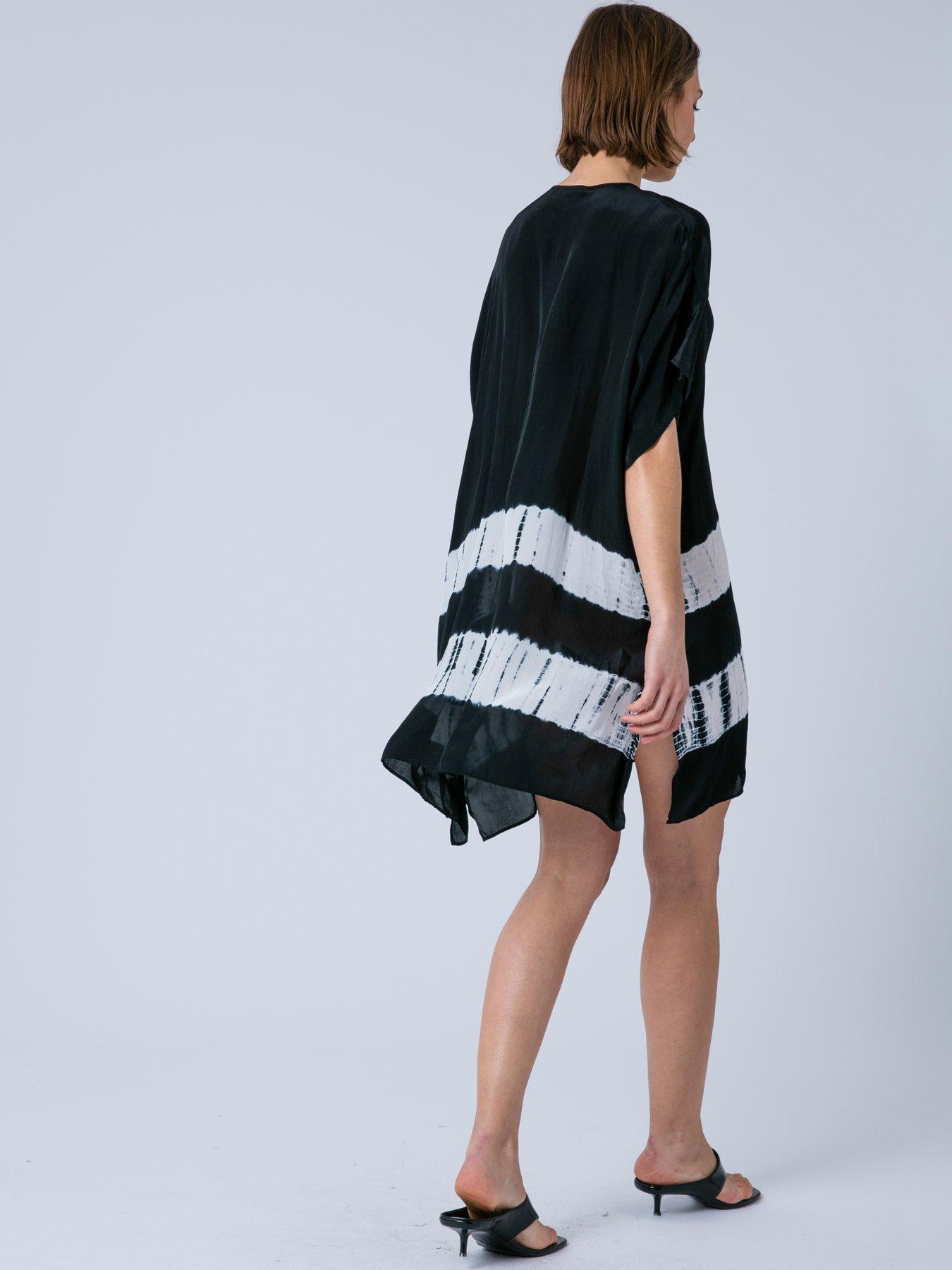 Image 5 of 6 of Religion Ella Tie Dye Kaftan Beach Wear - Black