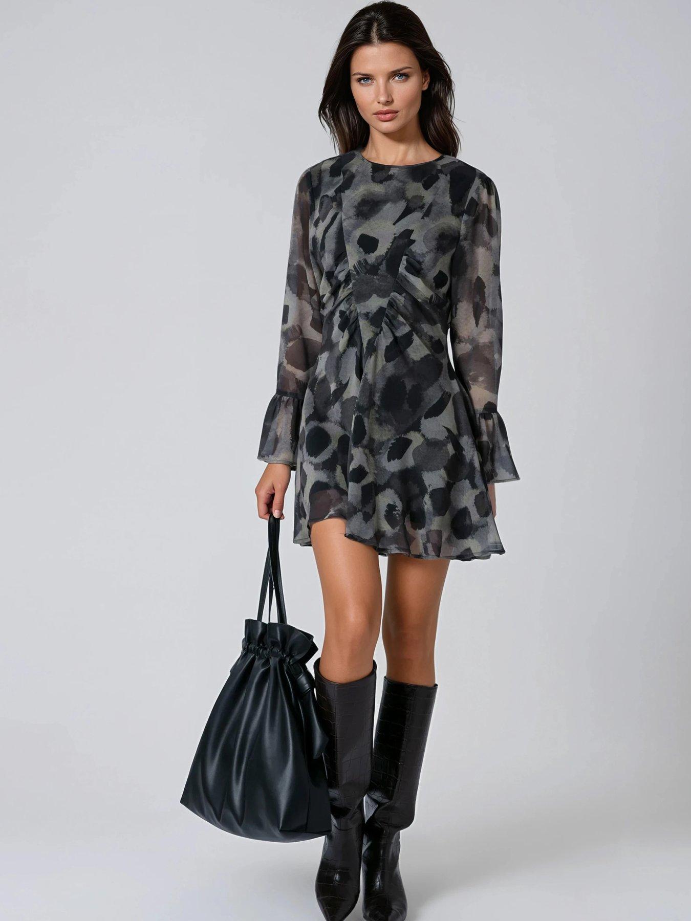 Image 3 of 7 of Religion Corinne Cute Mini Dress - Black