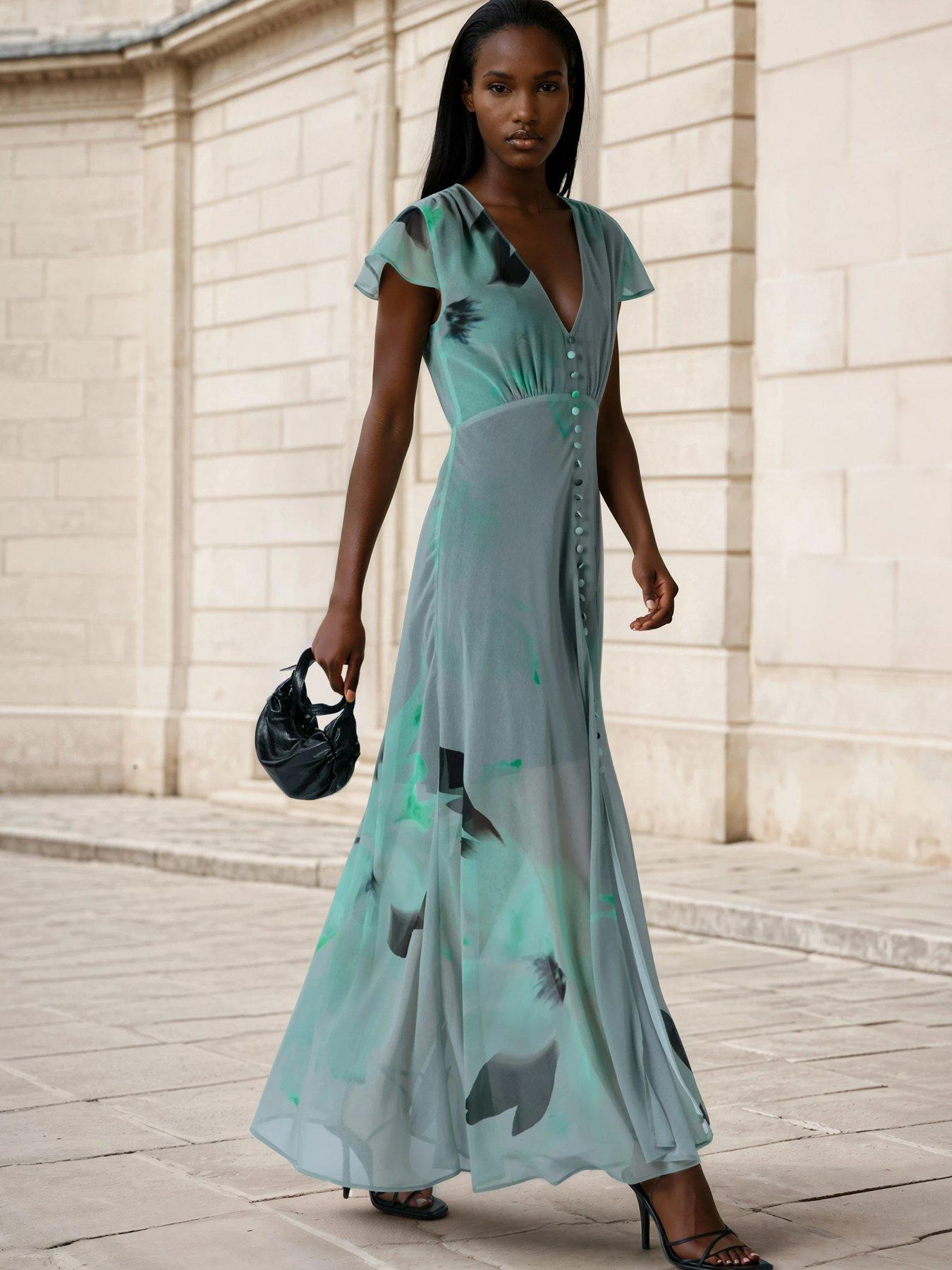 Religion Indium Maxi Occasion Dress - Green