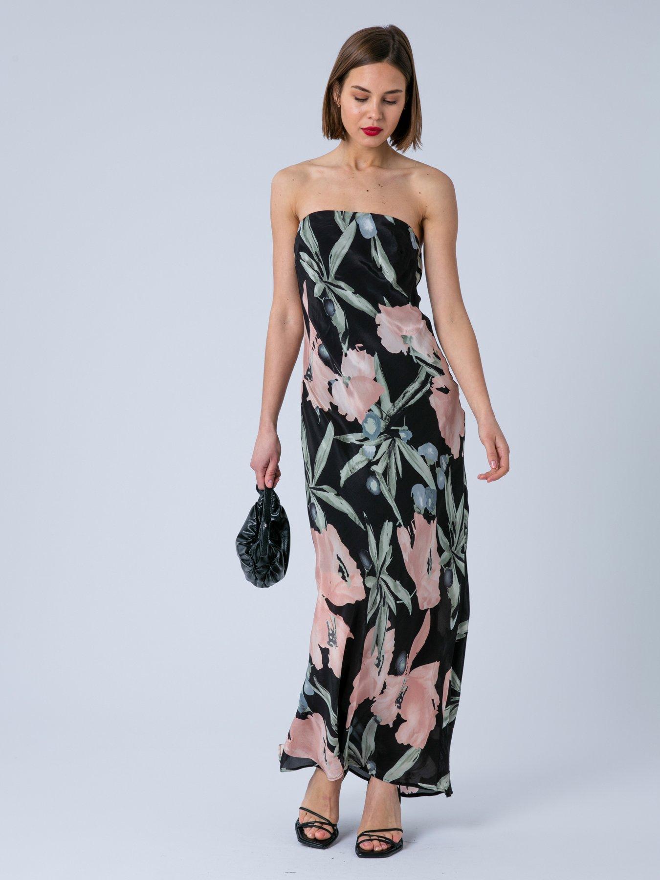 Religion Pretty Soft Pink Floral Bandeau Occasion Dress