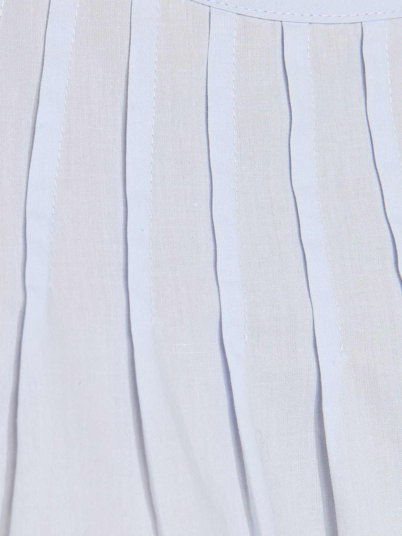 Image 5 of 5 of New Look Pintuck Poplin Blouse - Light Blue