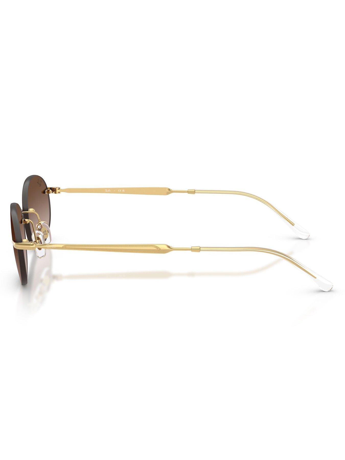 Image 2 of 5 of Ray-Ban Ray Ban 0Rb3767 Oval Sunglasses - Gold