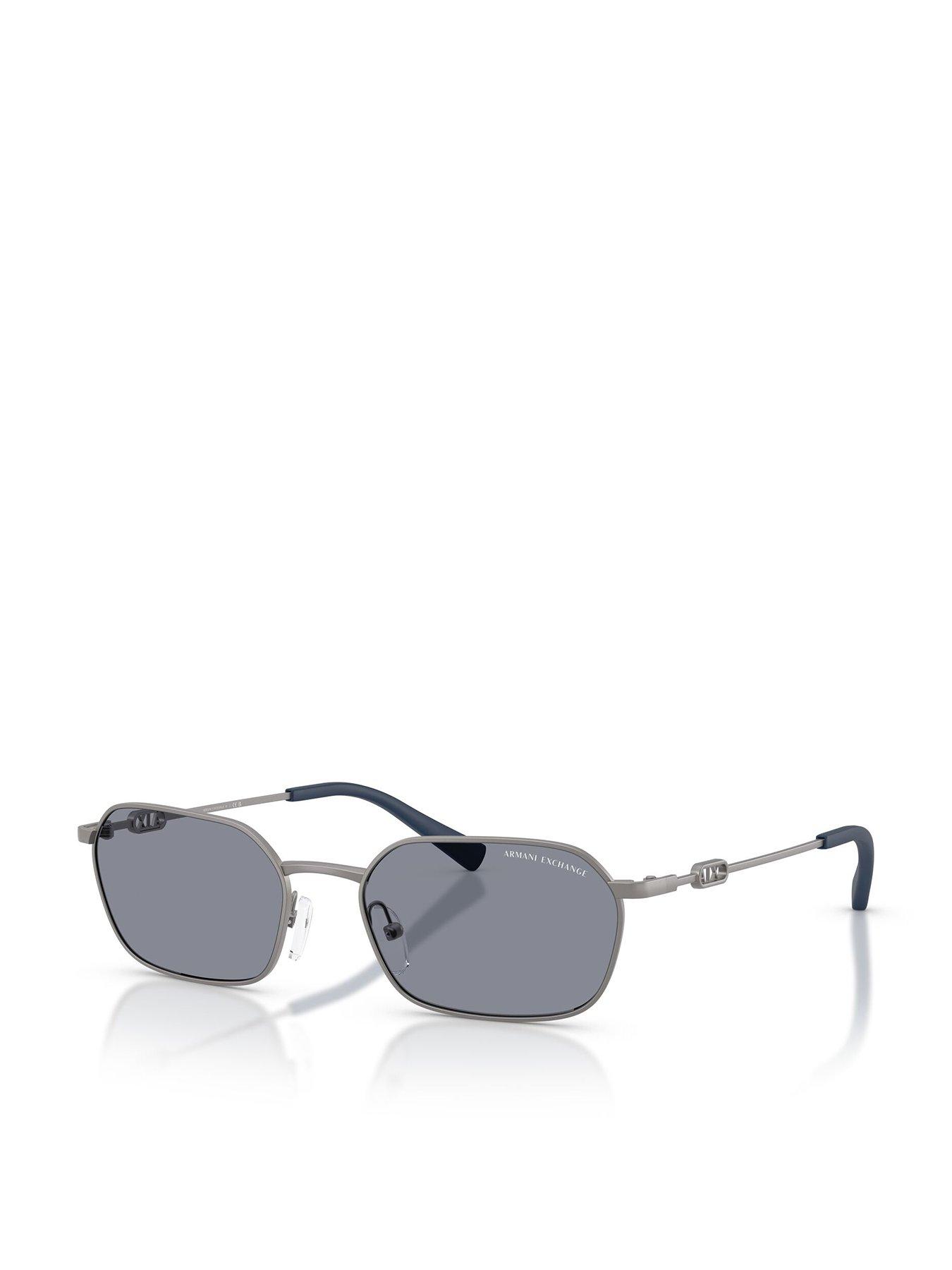 front image of armani-exchange-0ax2056s-irregular-sunglasses-grey