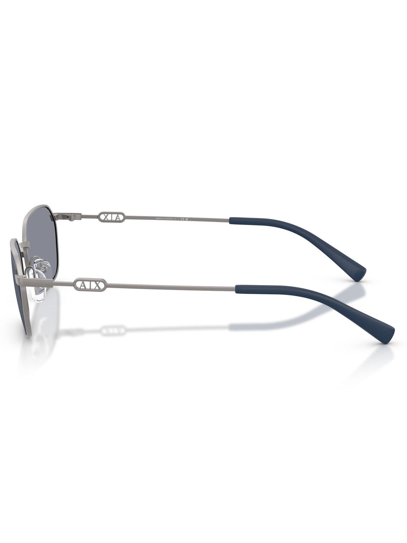 back image of armani-exchange-0ax2056s-irregular-sunglasses-grey