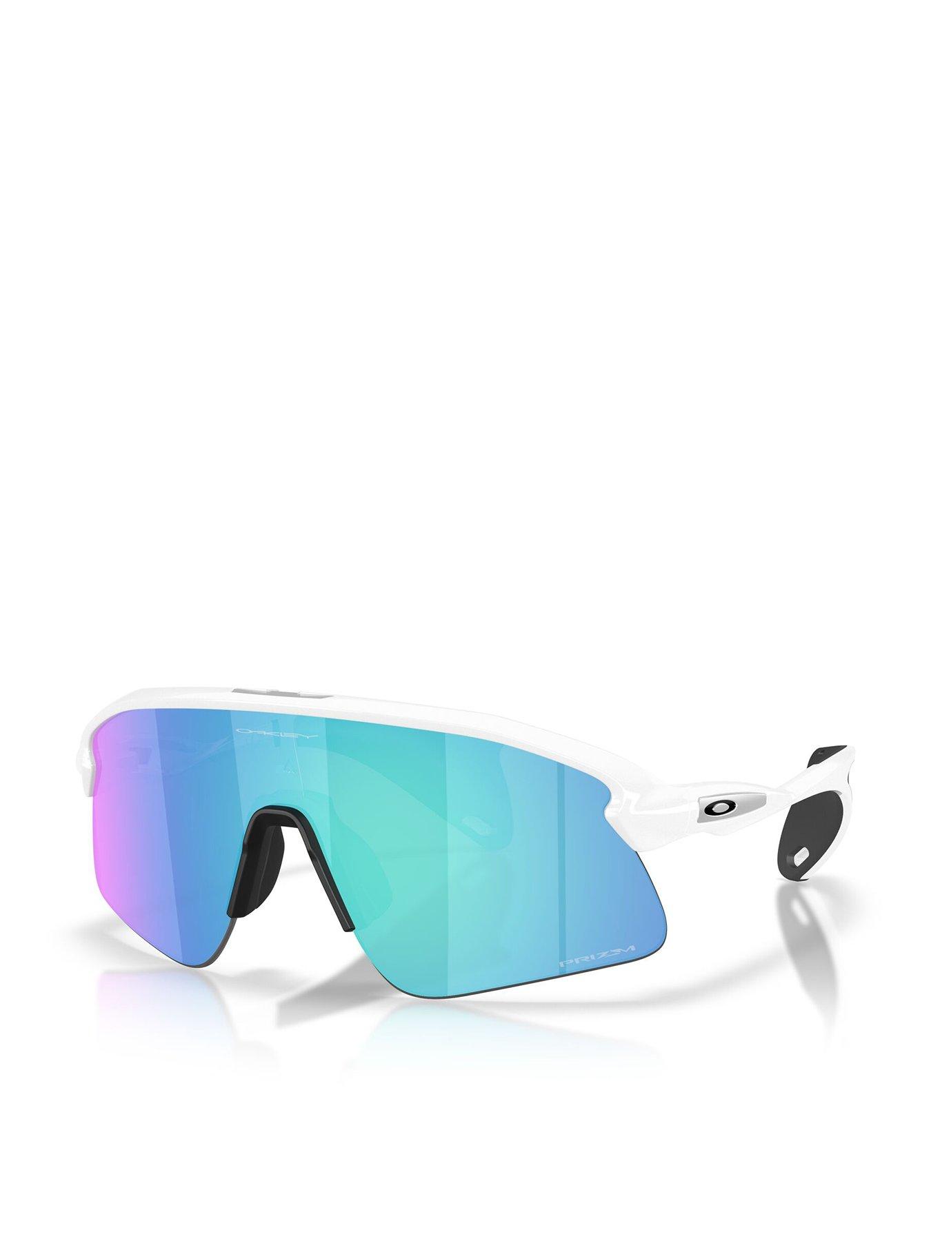  image of oakley-stunt-devil-rectangle-sunglasses-matte-white