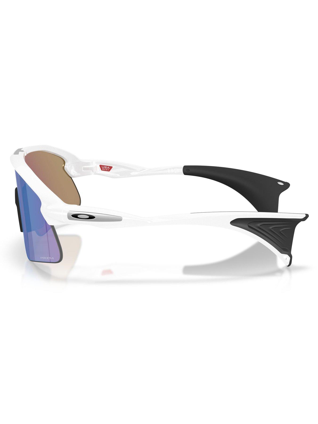  image of oakley-stunt-devil-rectangle-sunglasses-matte-white