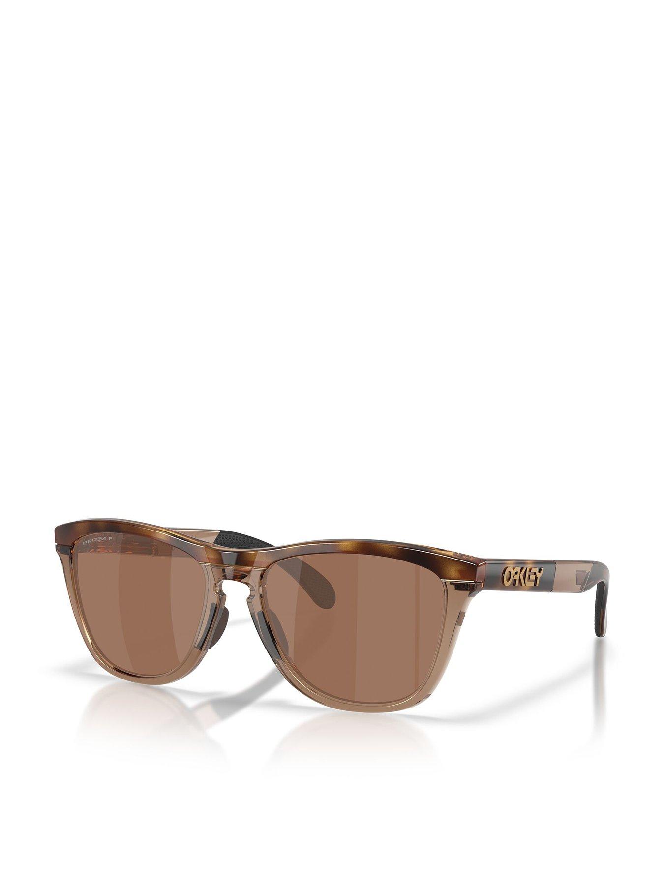  image of oakley-frogskins-range-xl-round-sunglasses-brown
