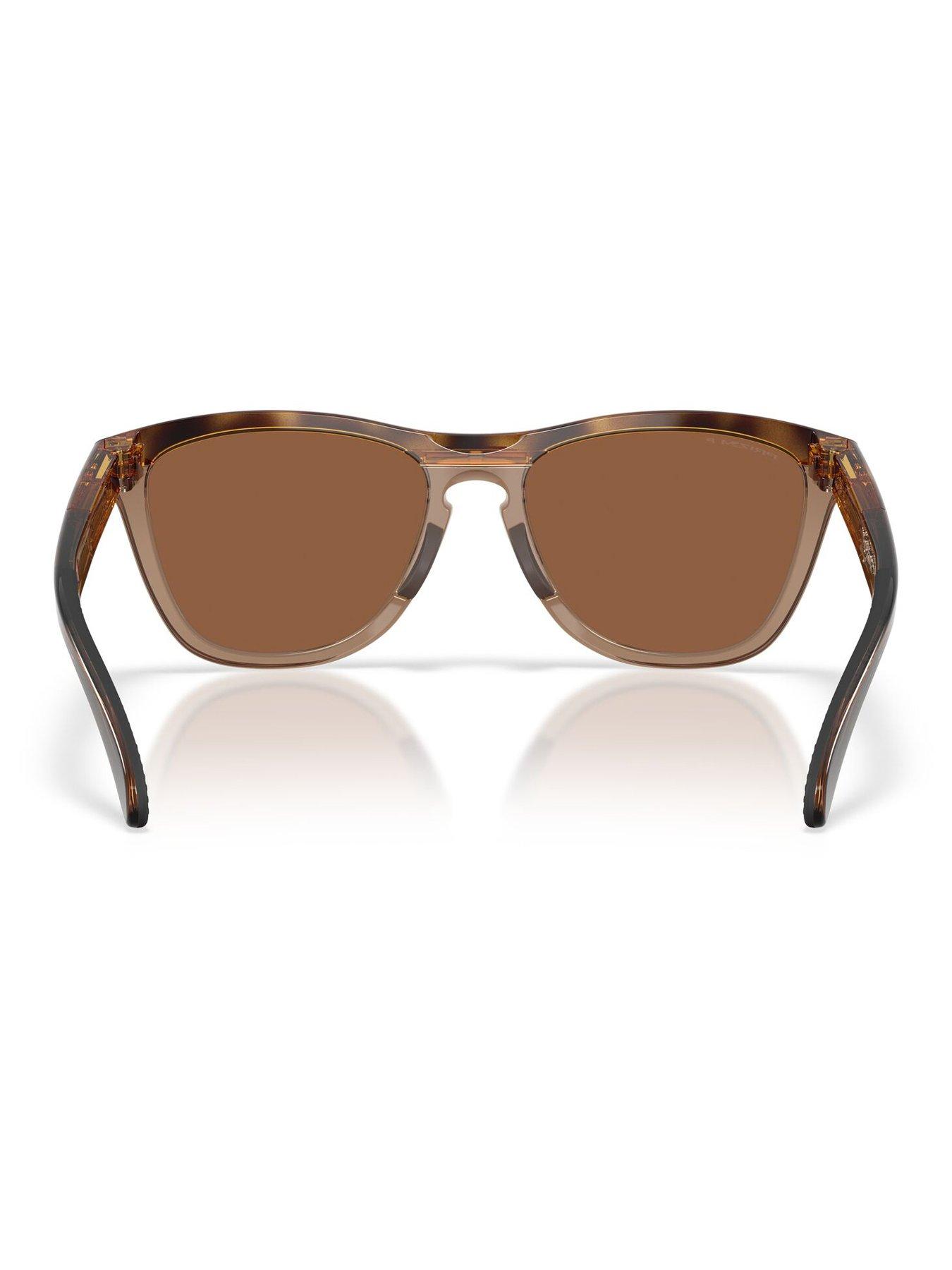  image of oakley-frogskins-range-xl-round-sunglasses-brown