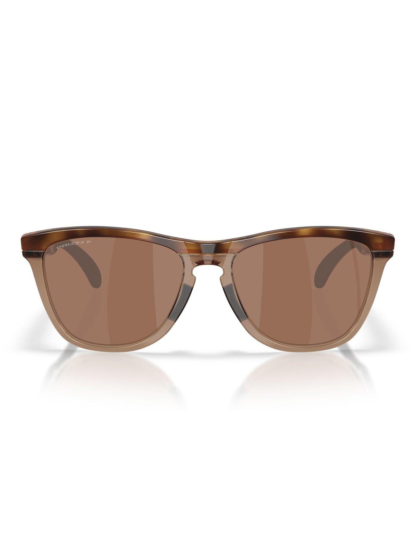  image of oakley-frogskins-range-xl-round-sunglasses-brown