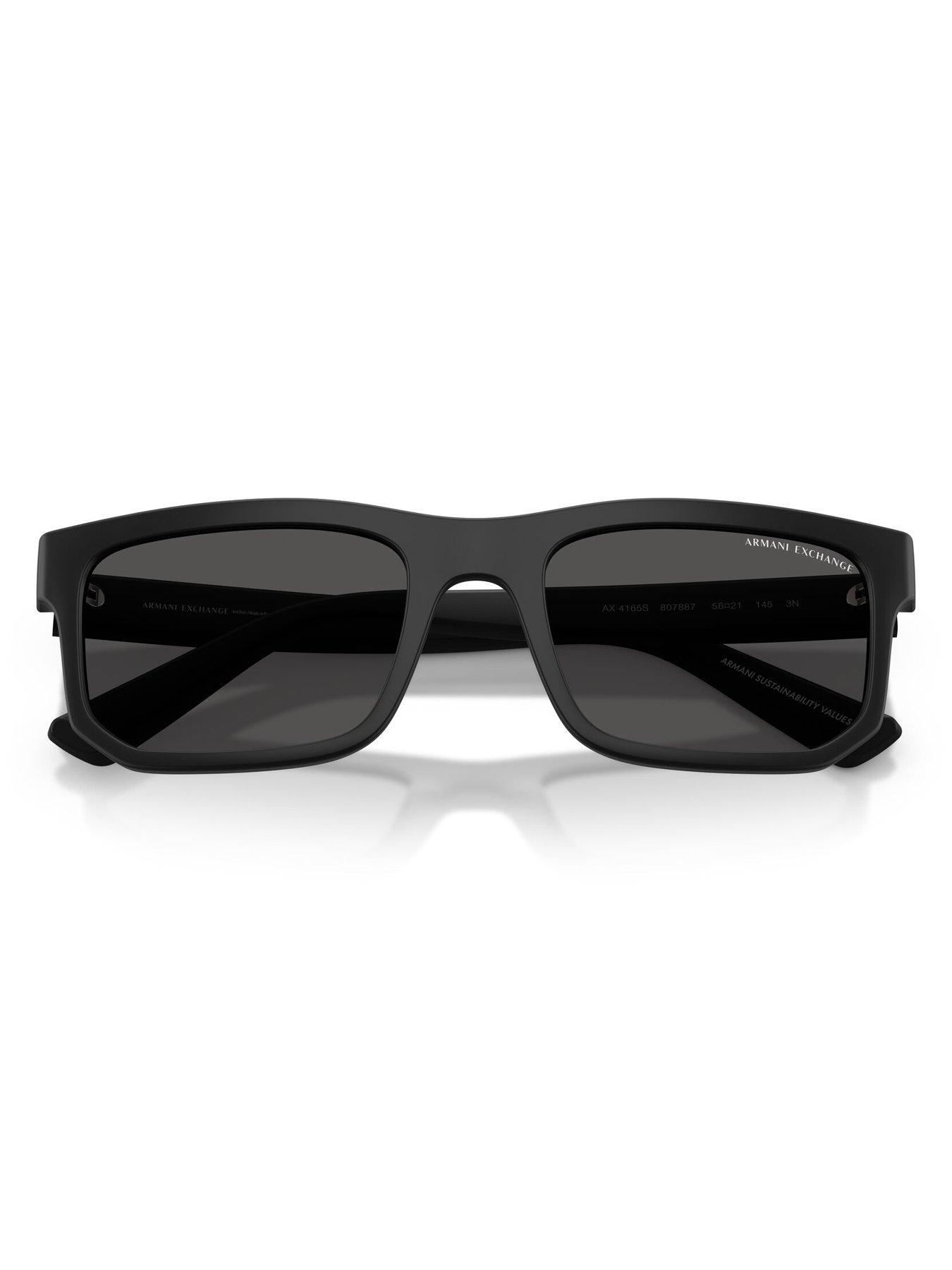  image of armani-exchange-0ax4165s-square-sunglasses-black