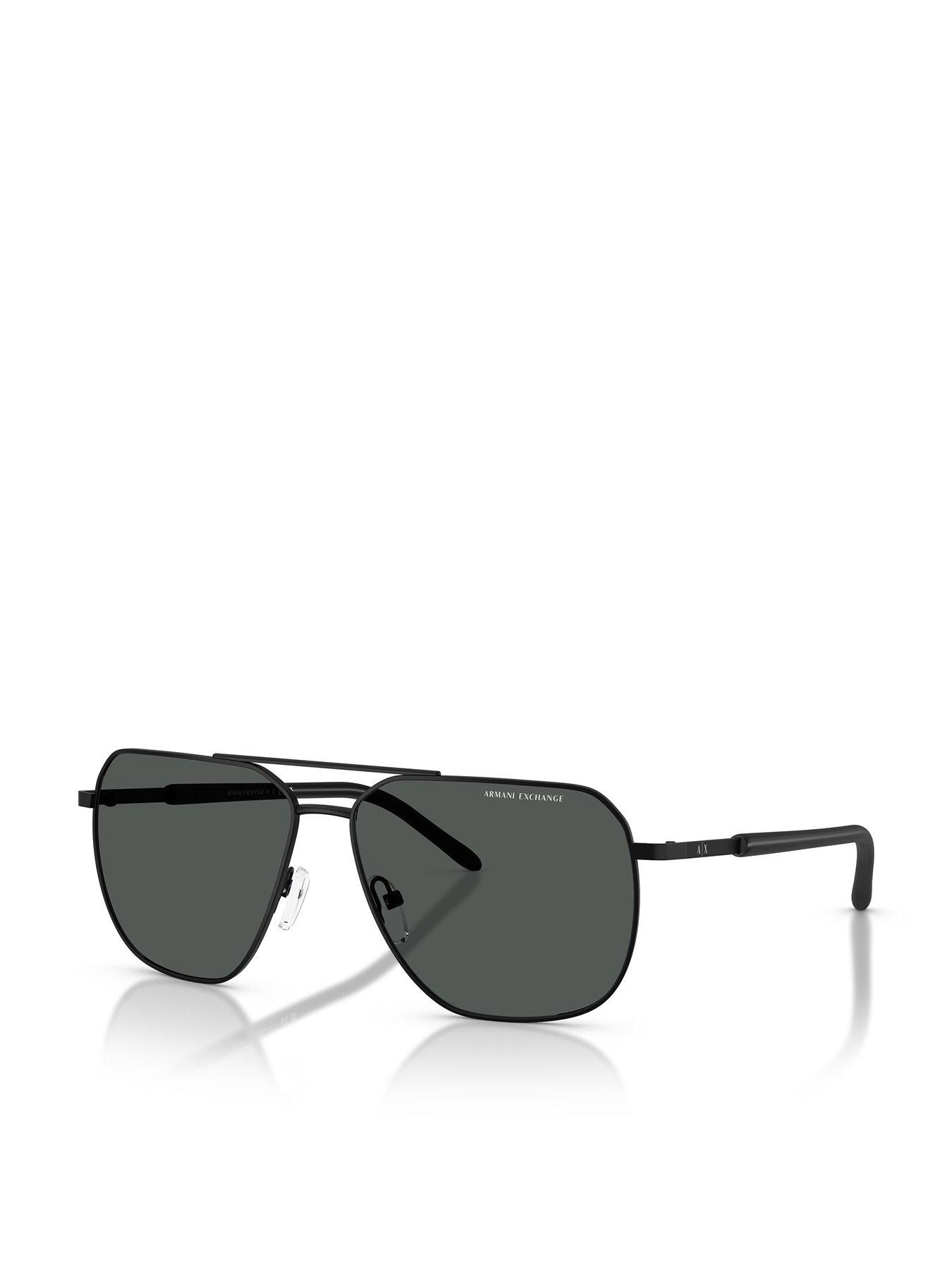 Armani Exchange 0Ax2057S Pilot Sunglasses - Black