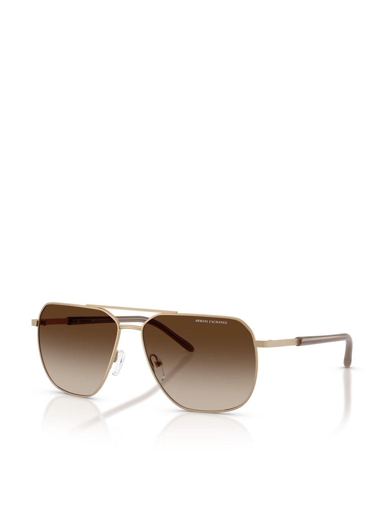 Image 1 of 5 of Armani Exchange 0Ax2057S Pilot Sunglasses - Gold