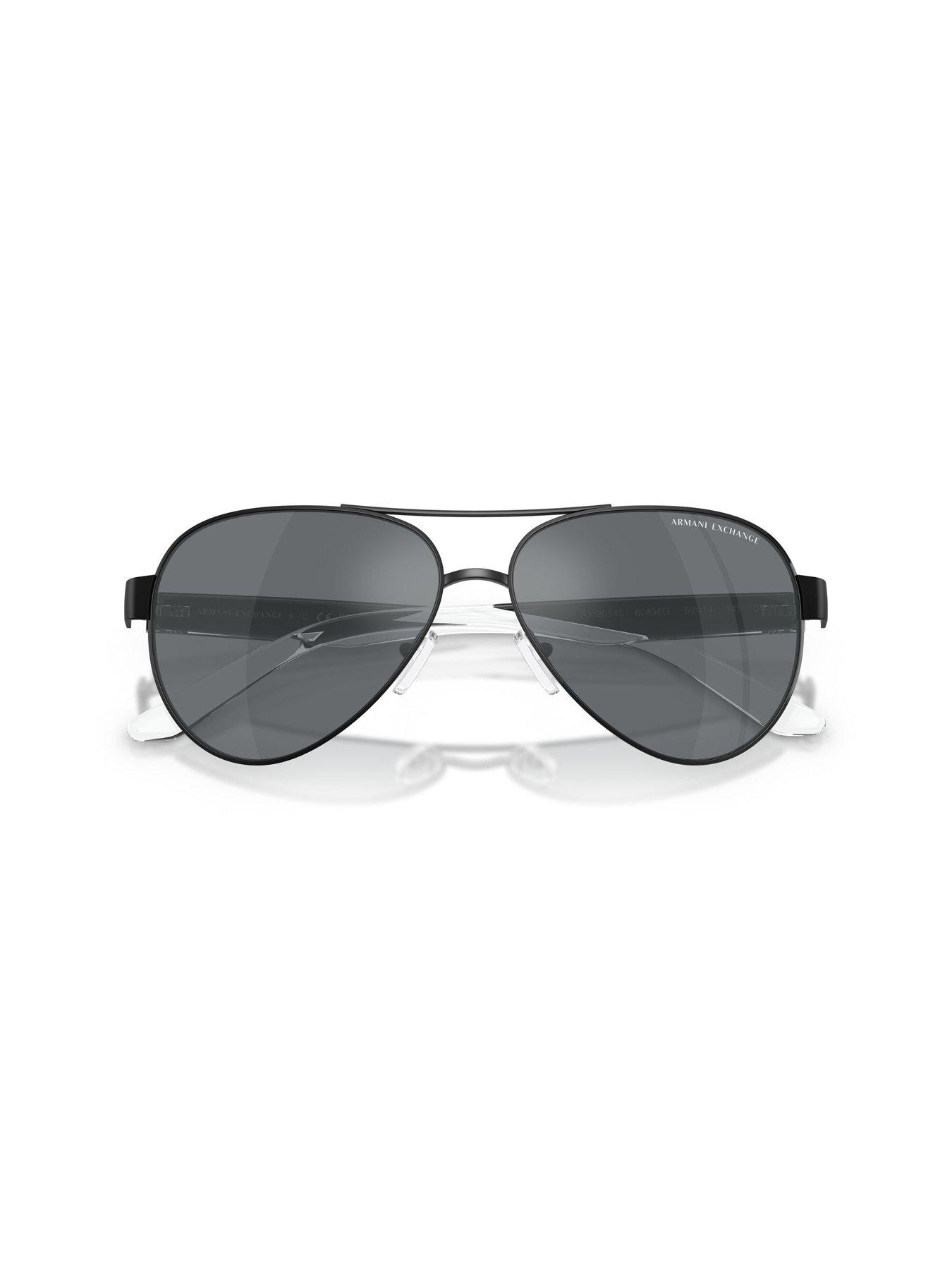 image of armani-exchange-0ax2034s-pilot-sunglasses-black