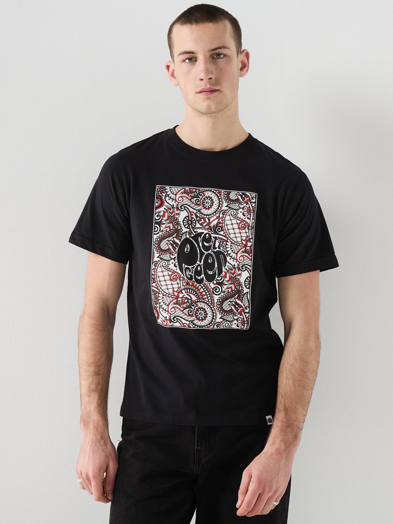 Pretty Green Resonance Box Graphic T-Shirt - Black