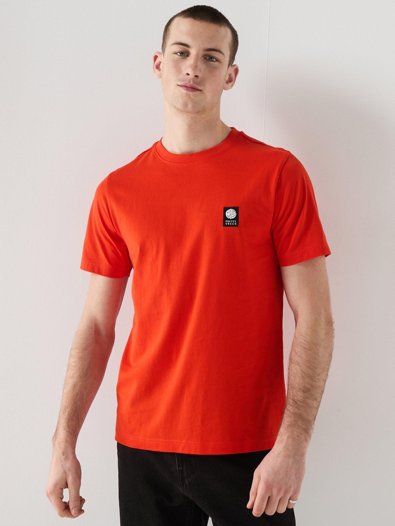 Pretty Green Slim Fit Sinclair T-Shirt - Orange