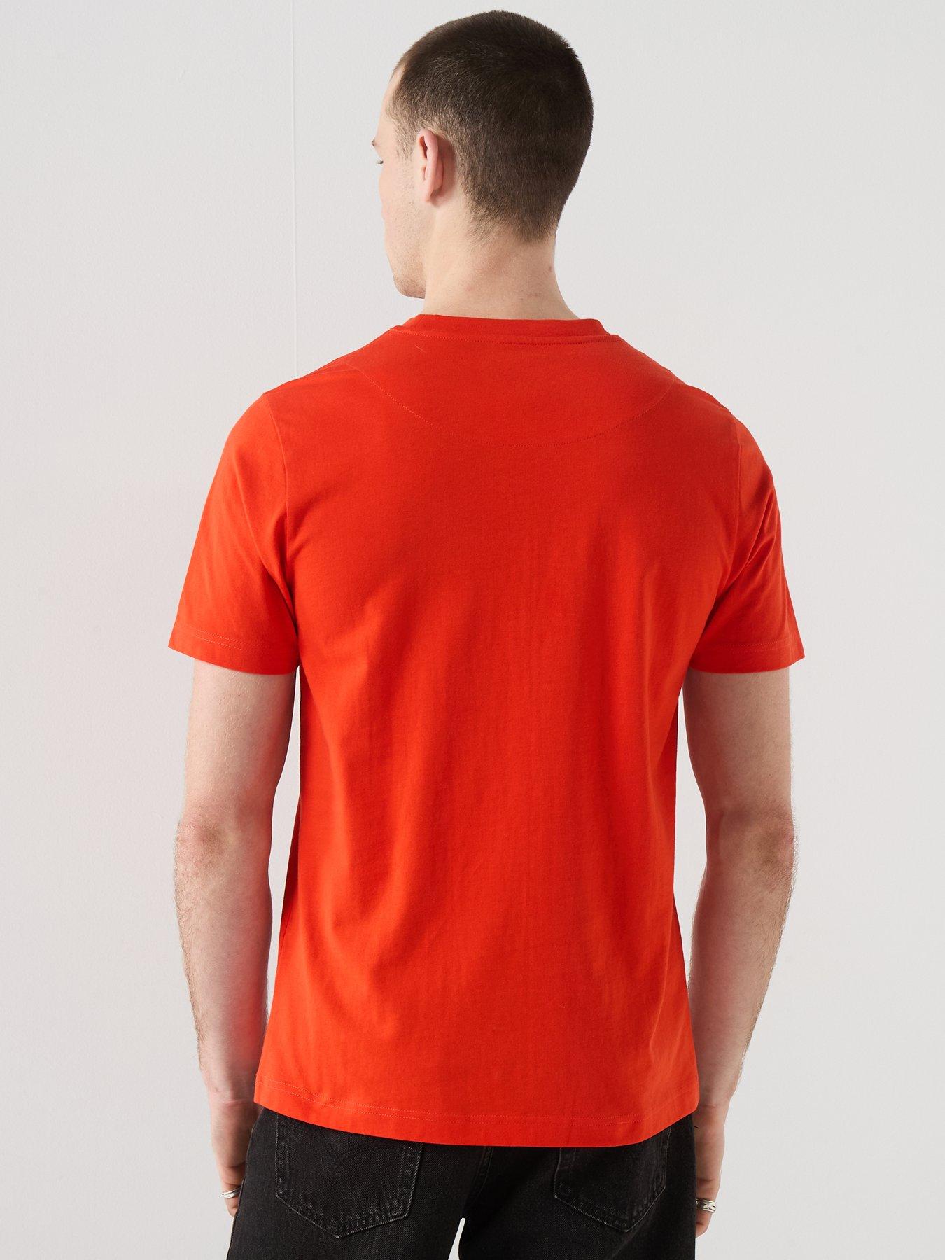 stillFront image of pretty-green-sinclair-t-shirt-orange