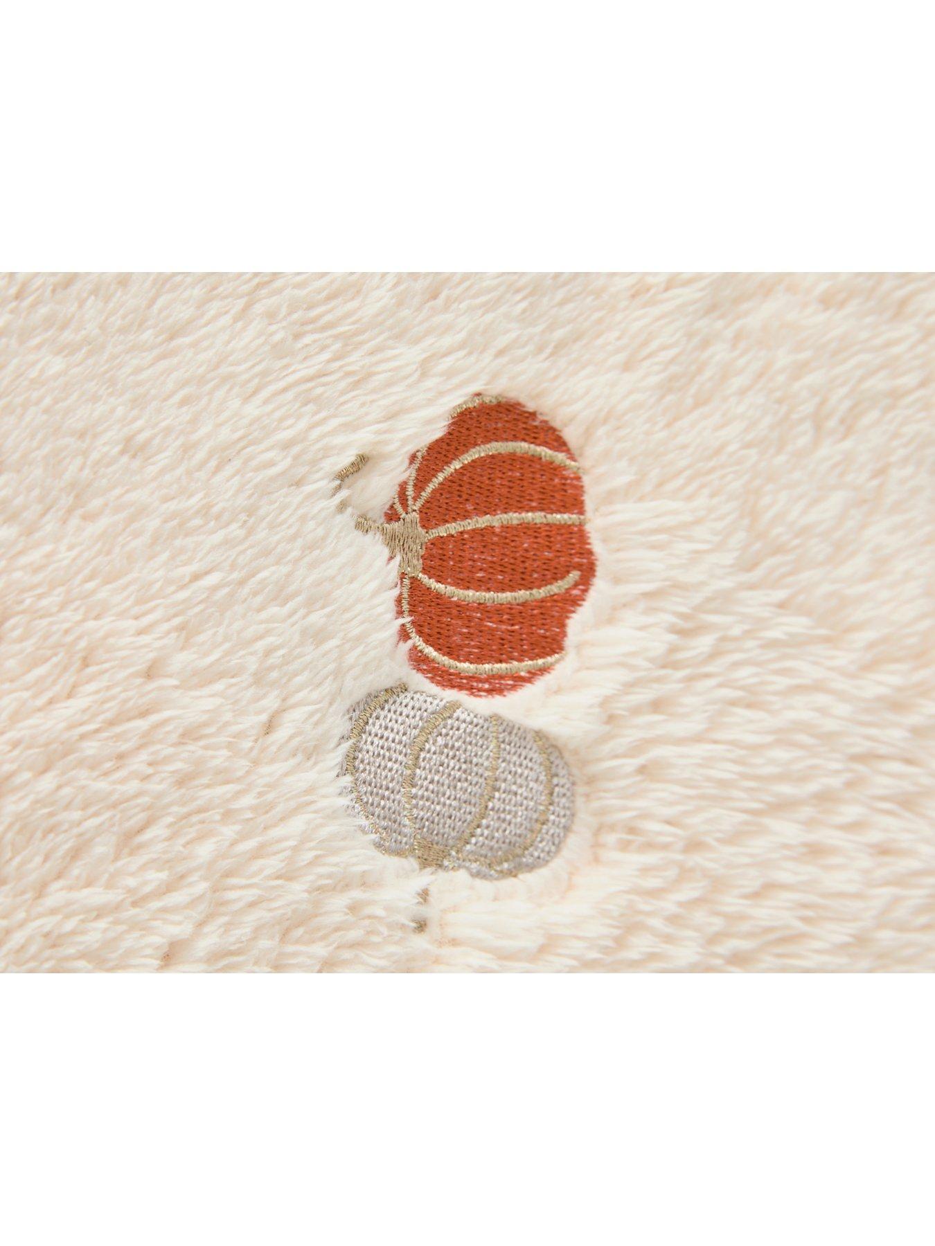 Image 5 of 7 of The Very Collection Pumpkin Embroidered Fleece Throw