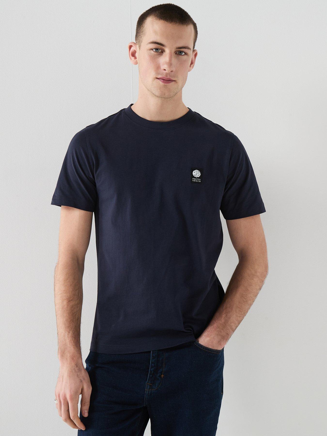 Pretty Green Slim Fit Sinclair T-Shirt - Navy