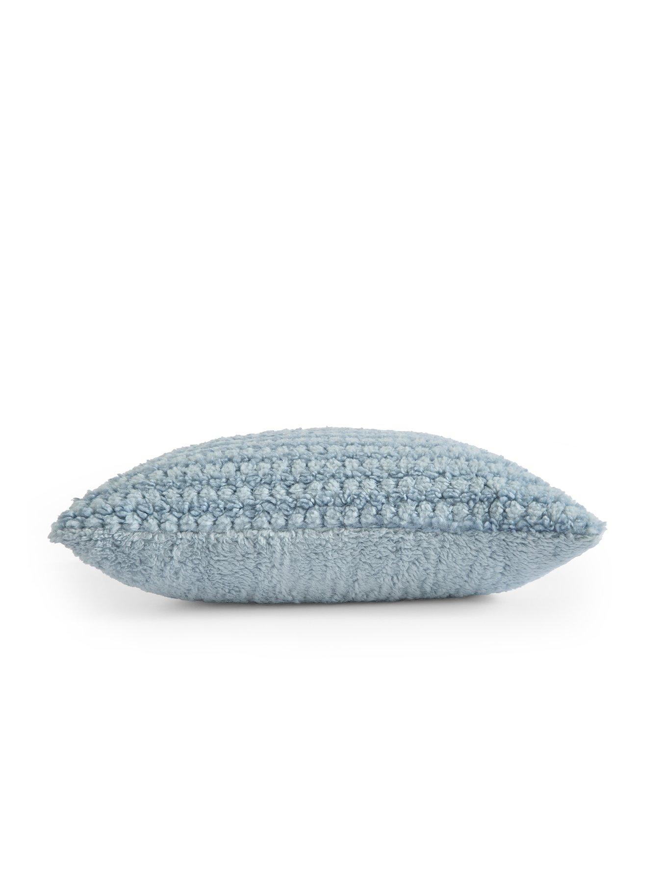Image 3 of 6 of The Very Collection Nordic Diamond Fleece Cushion 45&nbsp;x&nbsp;45cm - Blue