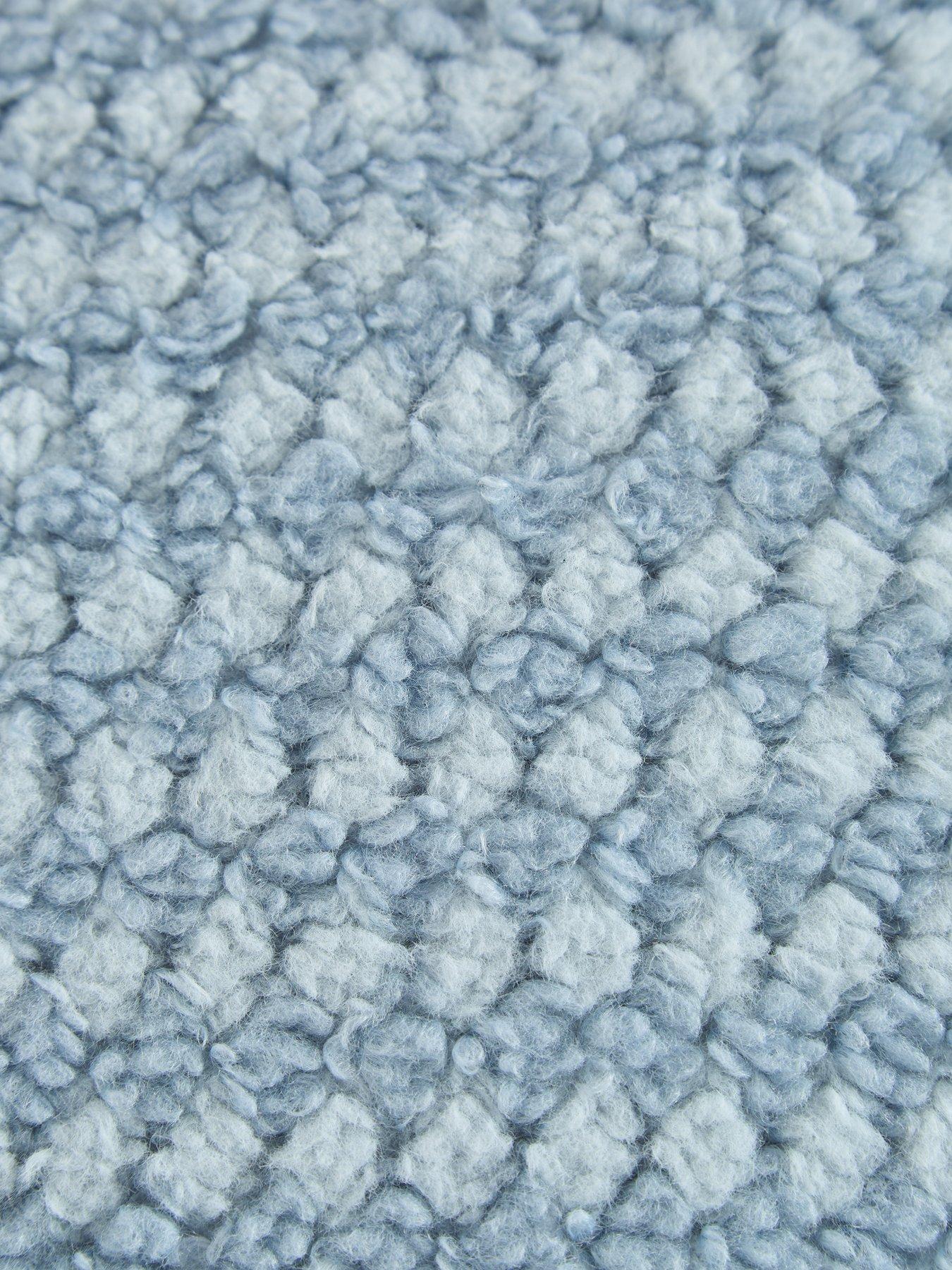 Image 4 of 6 of The Very Collection Nordic Diamond Fleece Cushion 45&nbsp;x&nbsp;45cm - Blue