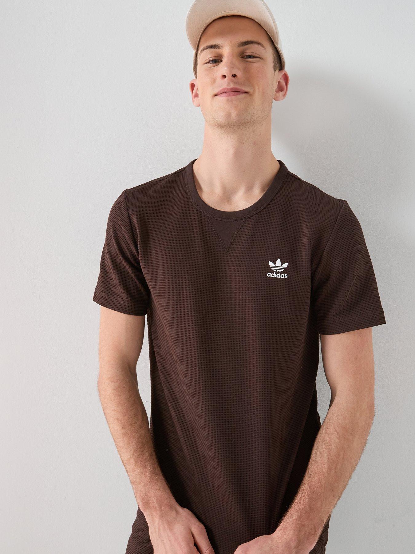 adidas-originals-mens-trefoil-essentials-waffle-t-shirt-brown
