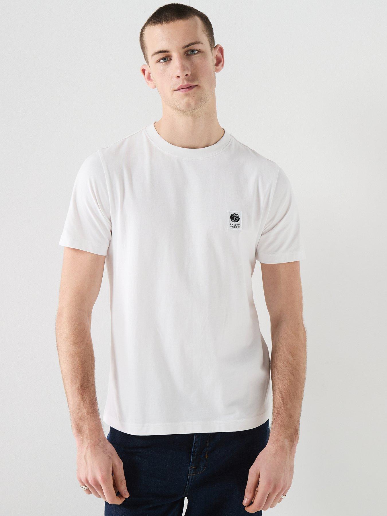 Pretty Green Sinclair Crew Neck T-Shirt - White