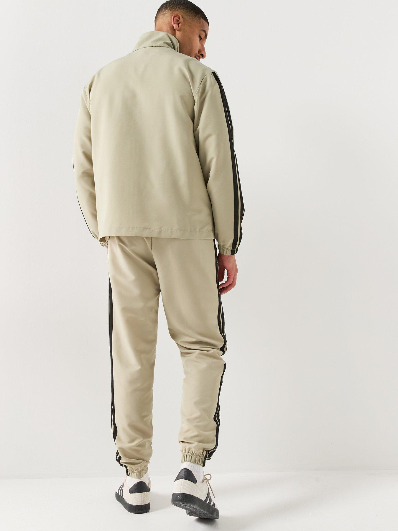  image of adidas-sportswear-mens-3-stripes-woven-tracksuit-wonder-cargo
