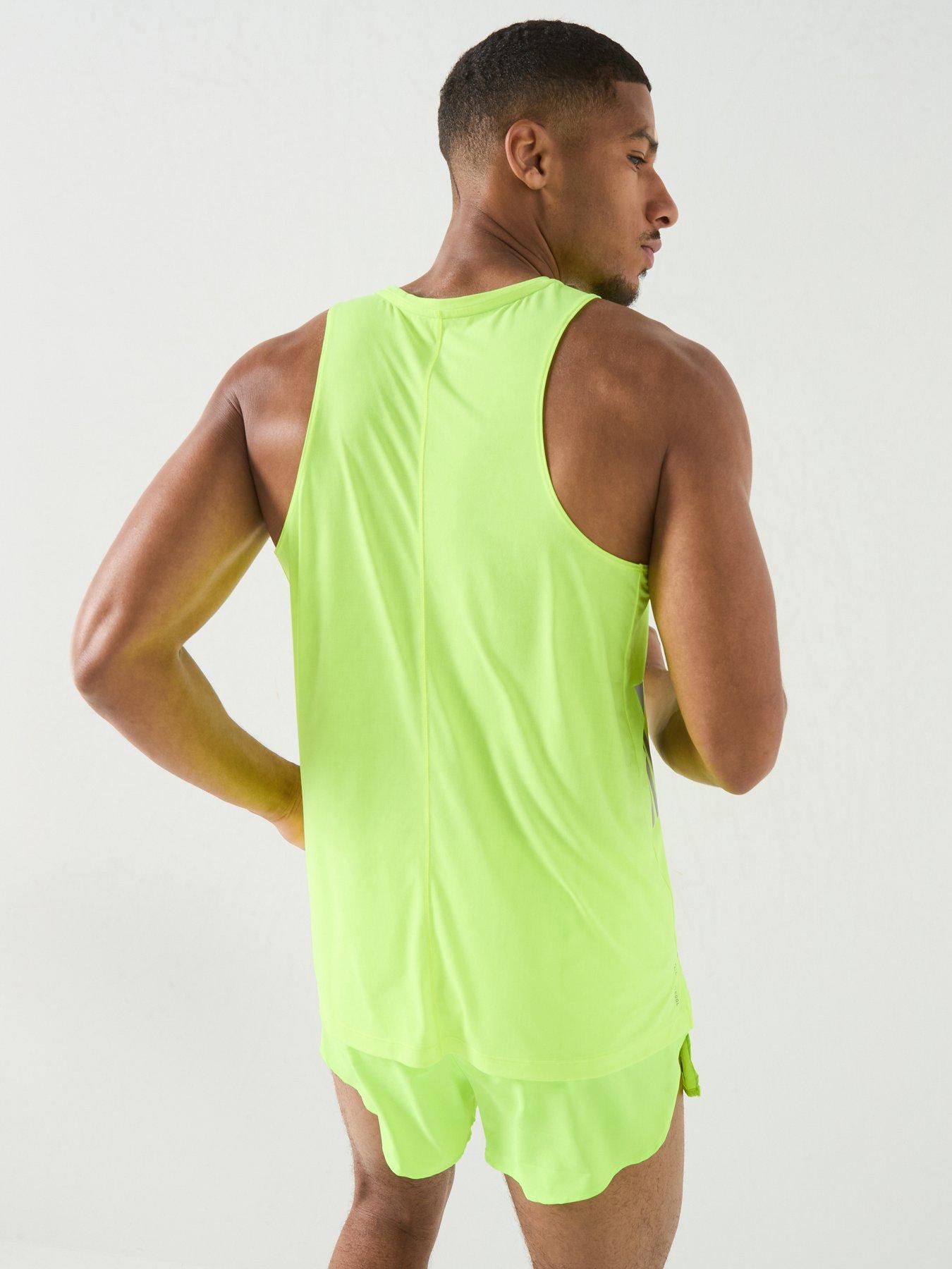 Image 2 of 6 of adidas Mens Running Adi365 Iconic Stripes Tank - Yellow