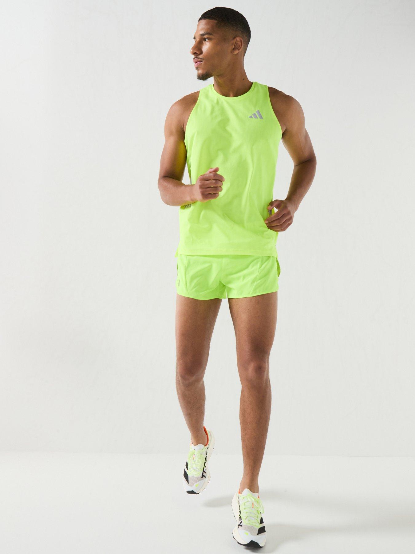 Image 3 of 6 of adidas Mens Running Adi365 Iconic Stripes Tank - Yellow