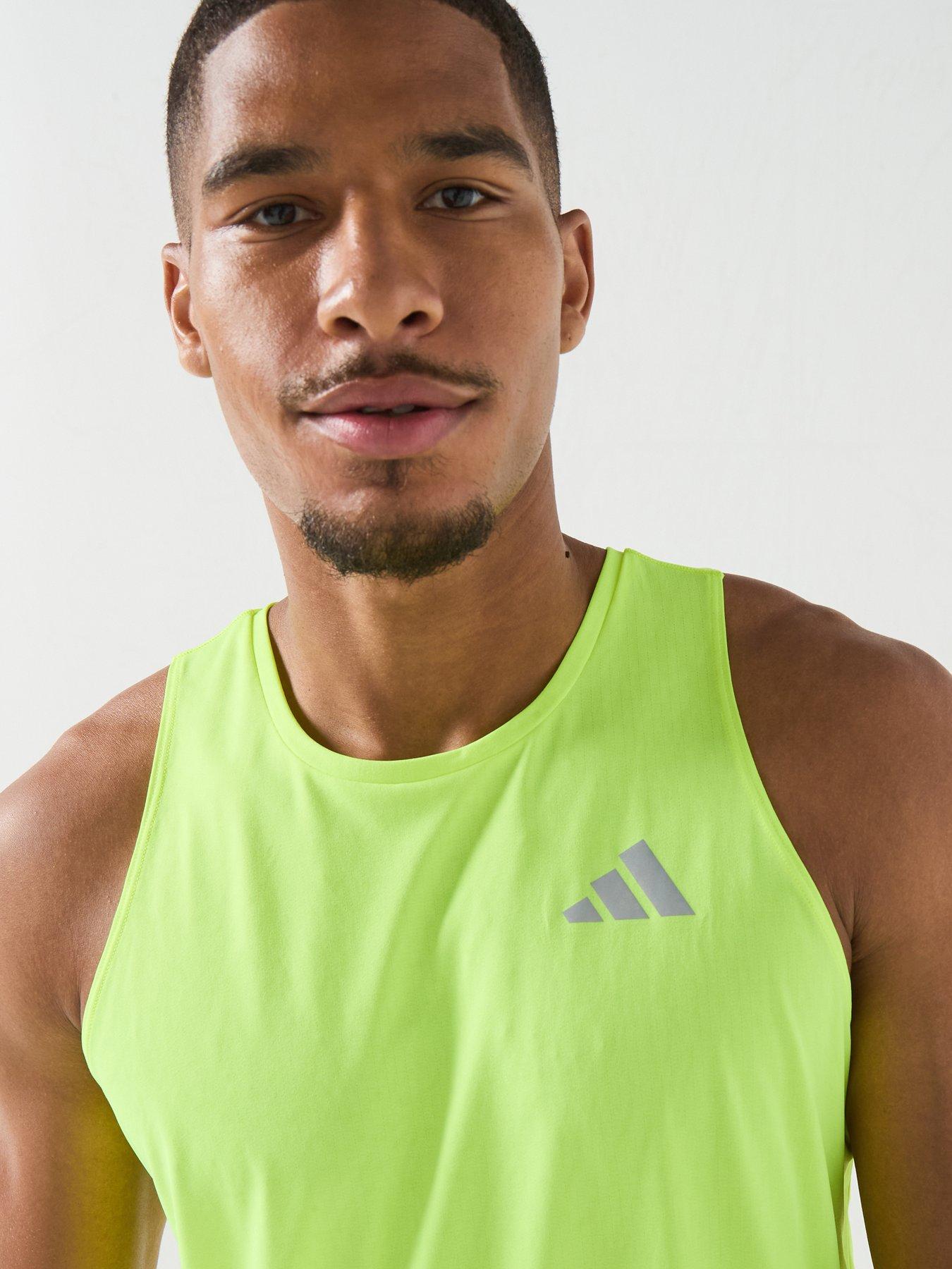 Image 4 of 6 of adidas Mens Running Adi365 Iconic Stripes Tank - Yellow