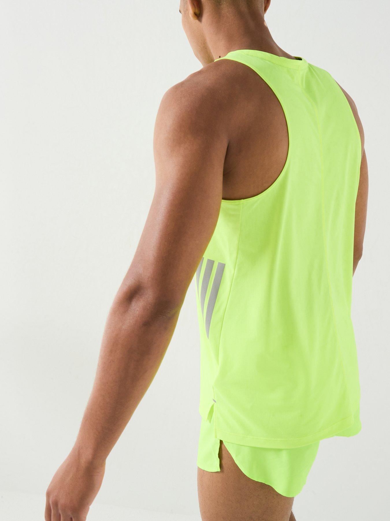 Image 5 of 6 of adidas Mens Running Adi365 Iconic Stripes Tank - Yellow